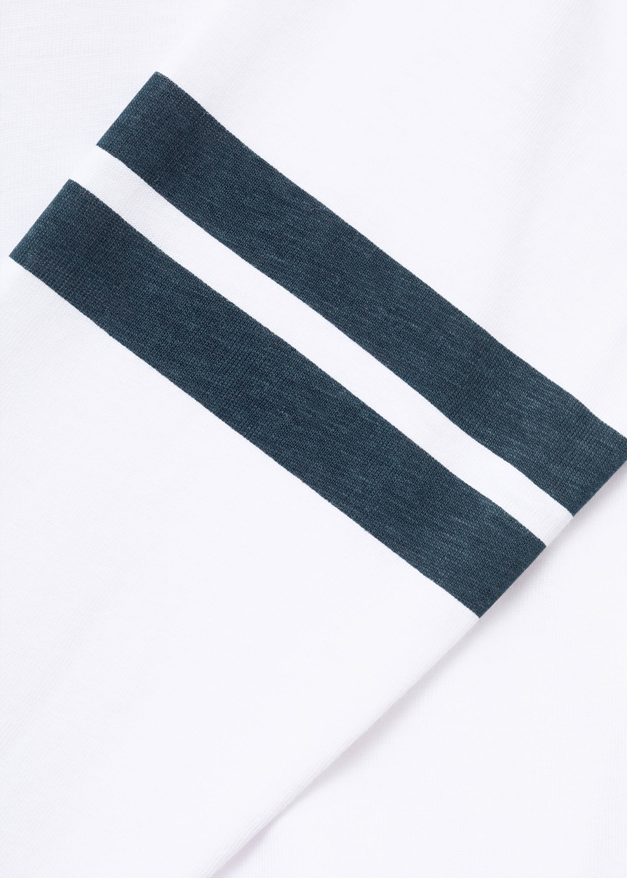 Embroidered striped t-shirt - Details of the article 0