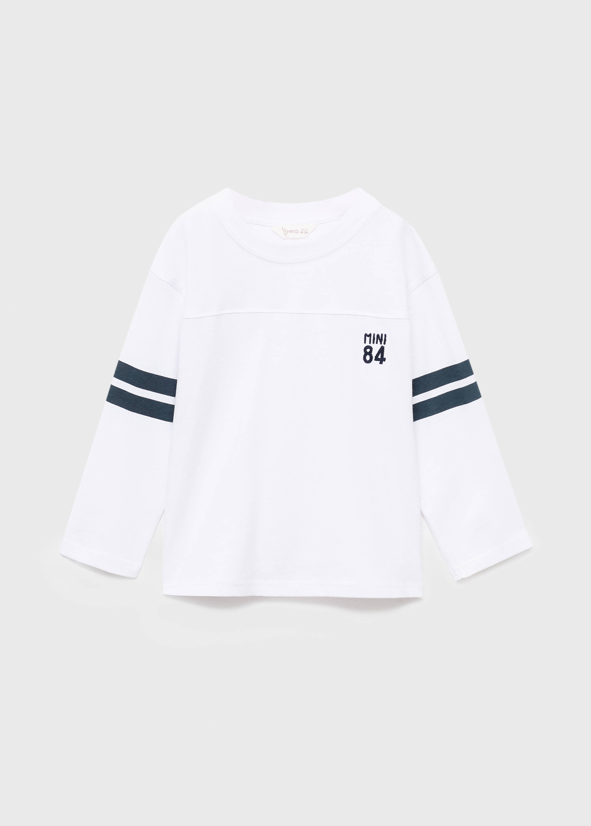 Embroidered striped t-shirt - Article without model