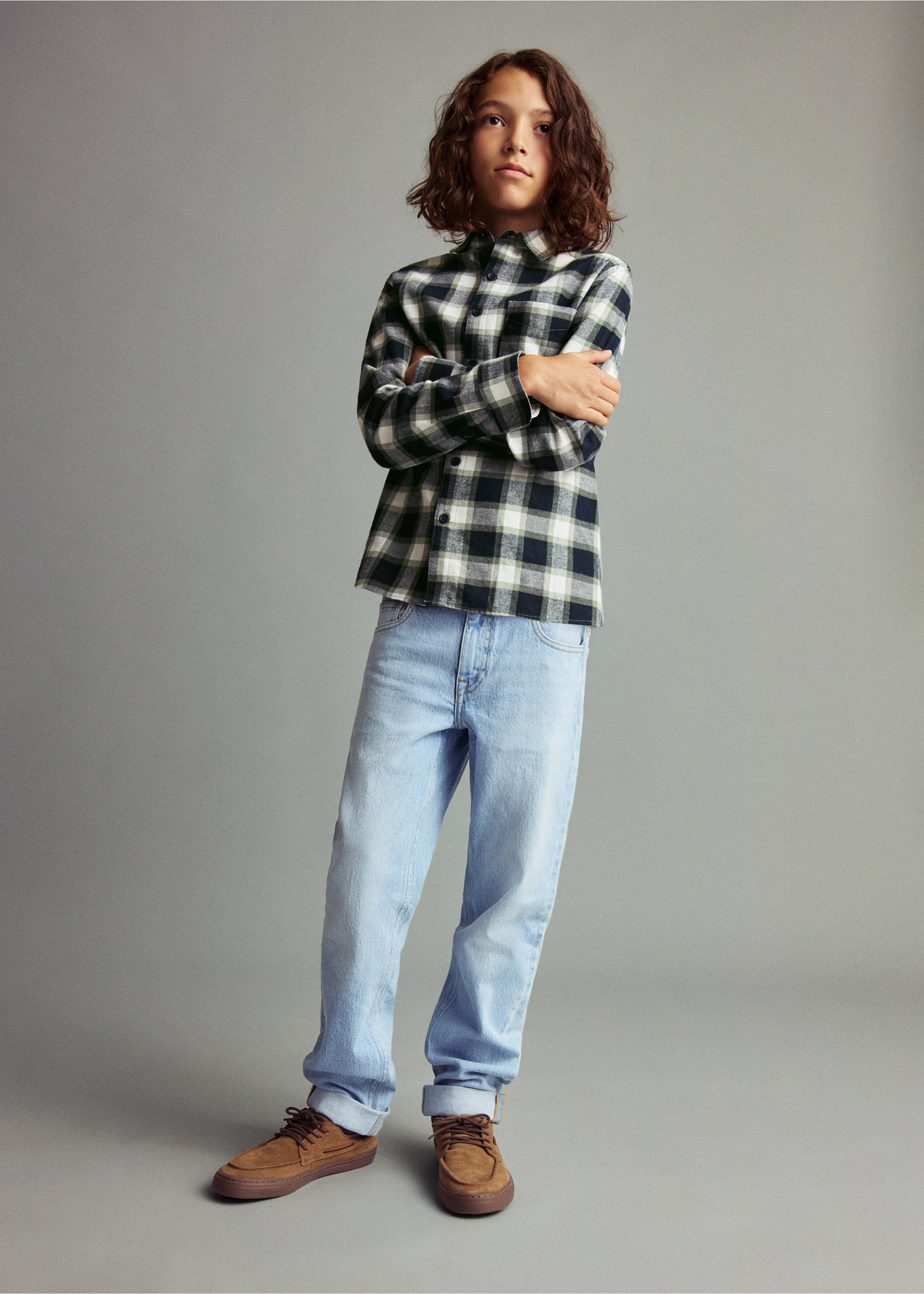Check cotton shirt - General plane, Navy. Ref: 17035158-00.