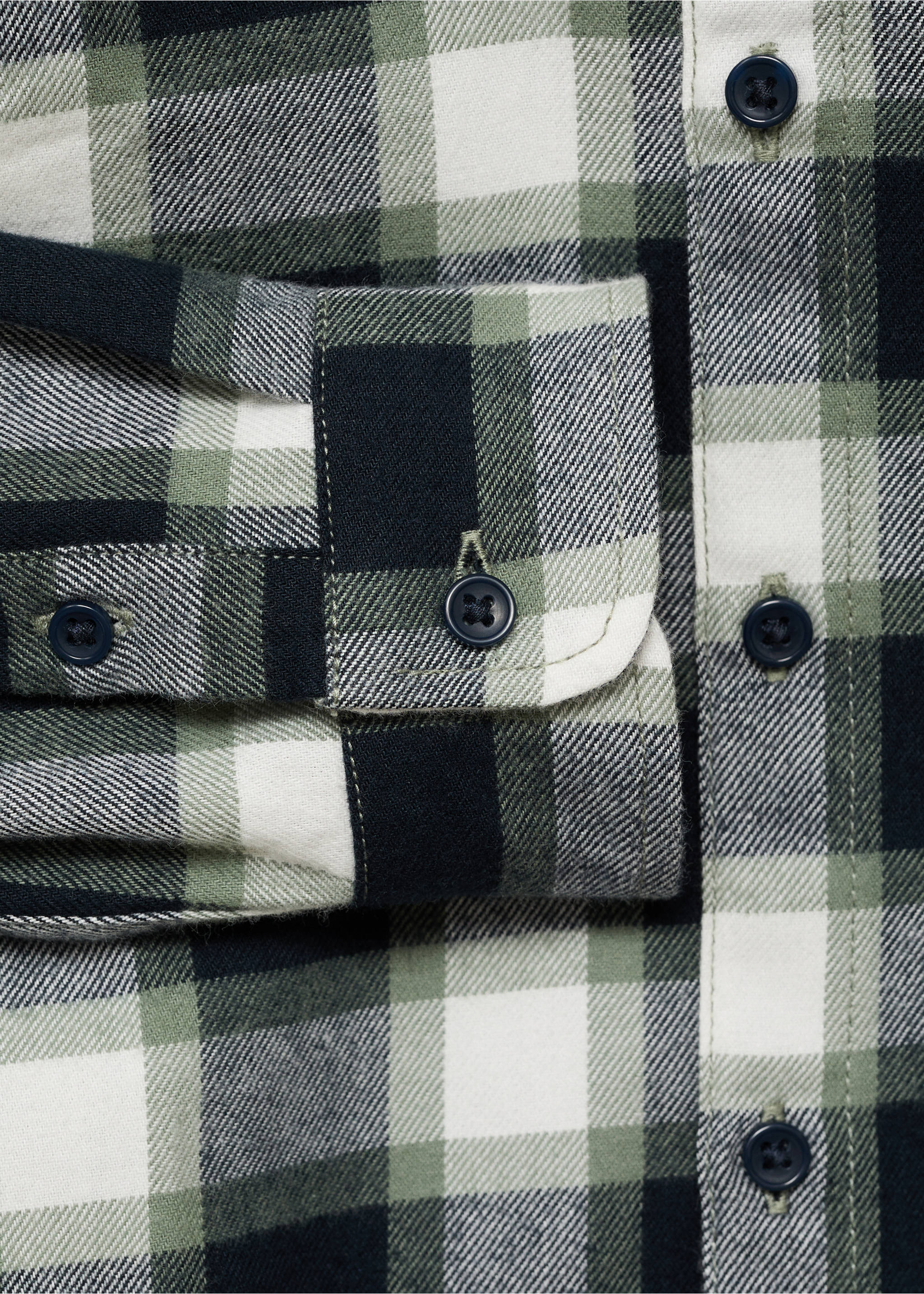 Check cotton shirt - Details of the article 0, Navy. Ref: 17035158-00.