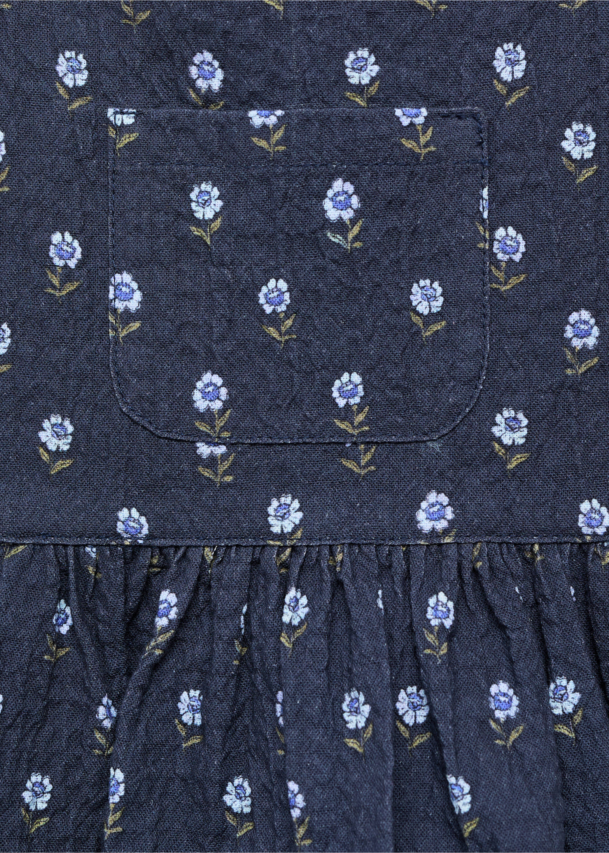 Floral print dress - Details of the article 0, Navy. Ref: 17035162-00.