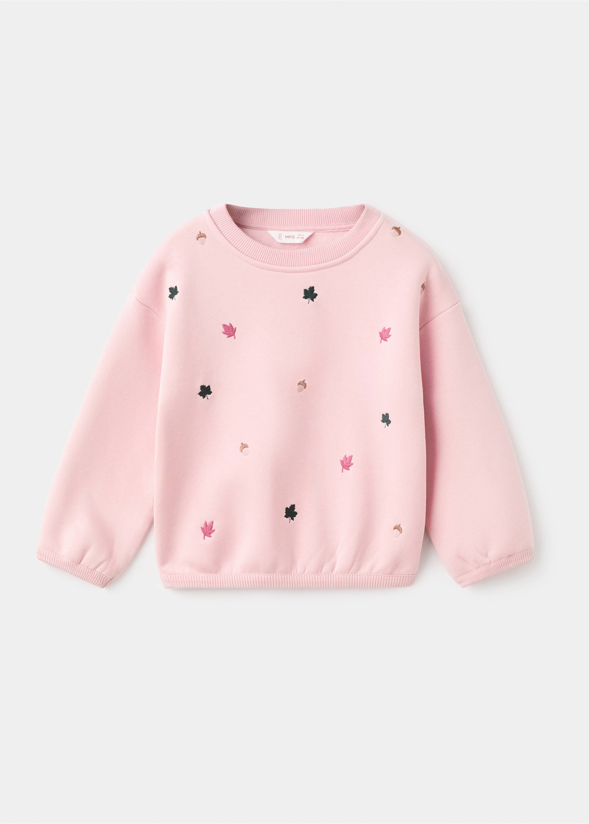 Besticktes Baumwoll-Sweatshirt - Artikel ohne Model, Rosa. Ref: 17035172-00.