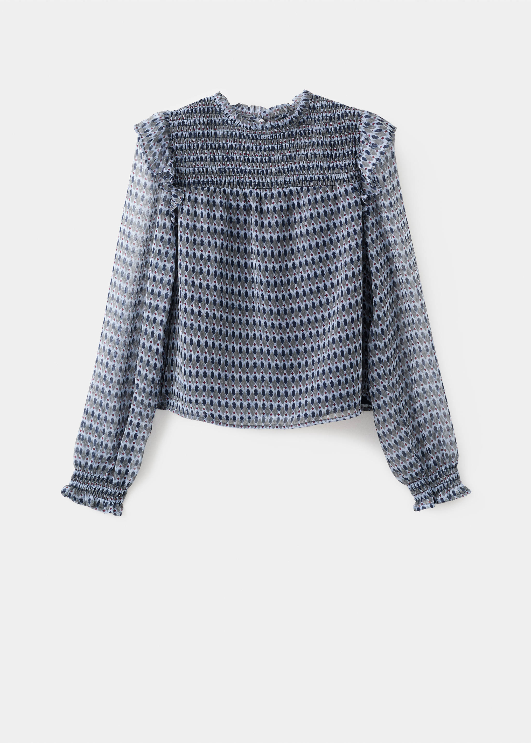 Ethnic-print blouse - Article without model, Charcoal. Ref: 17035794-00.