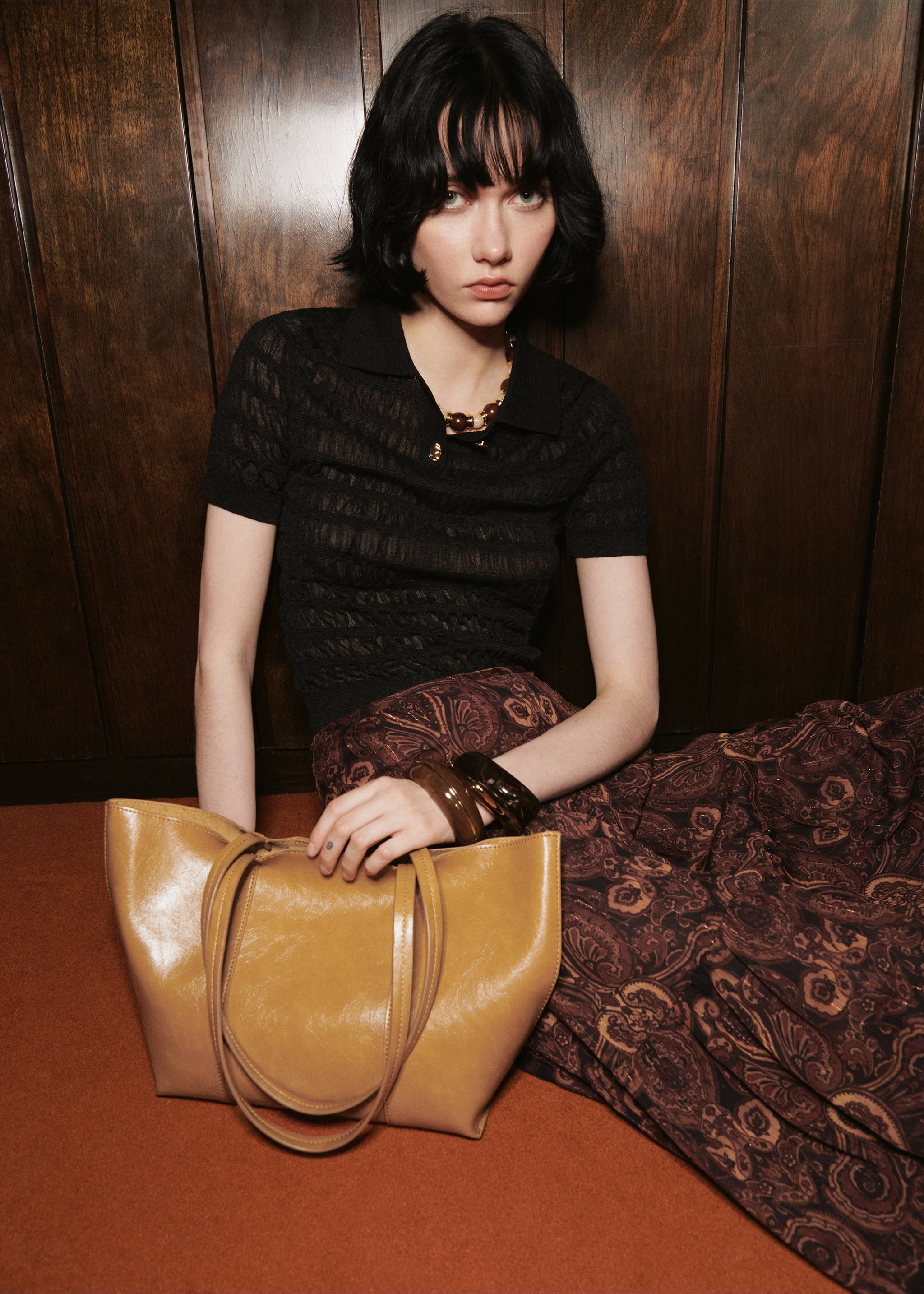 Medium shopper bag - General plane, Caramel. Ref: 17035795-00.