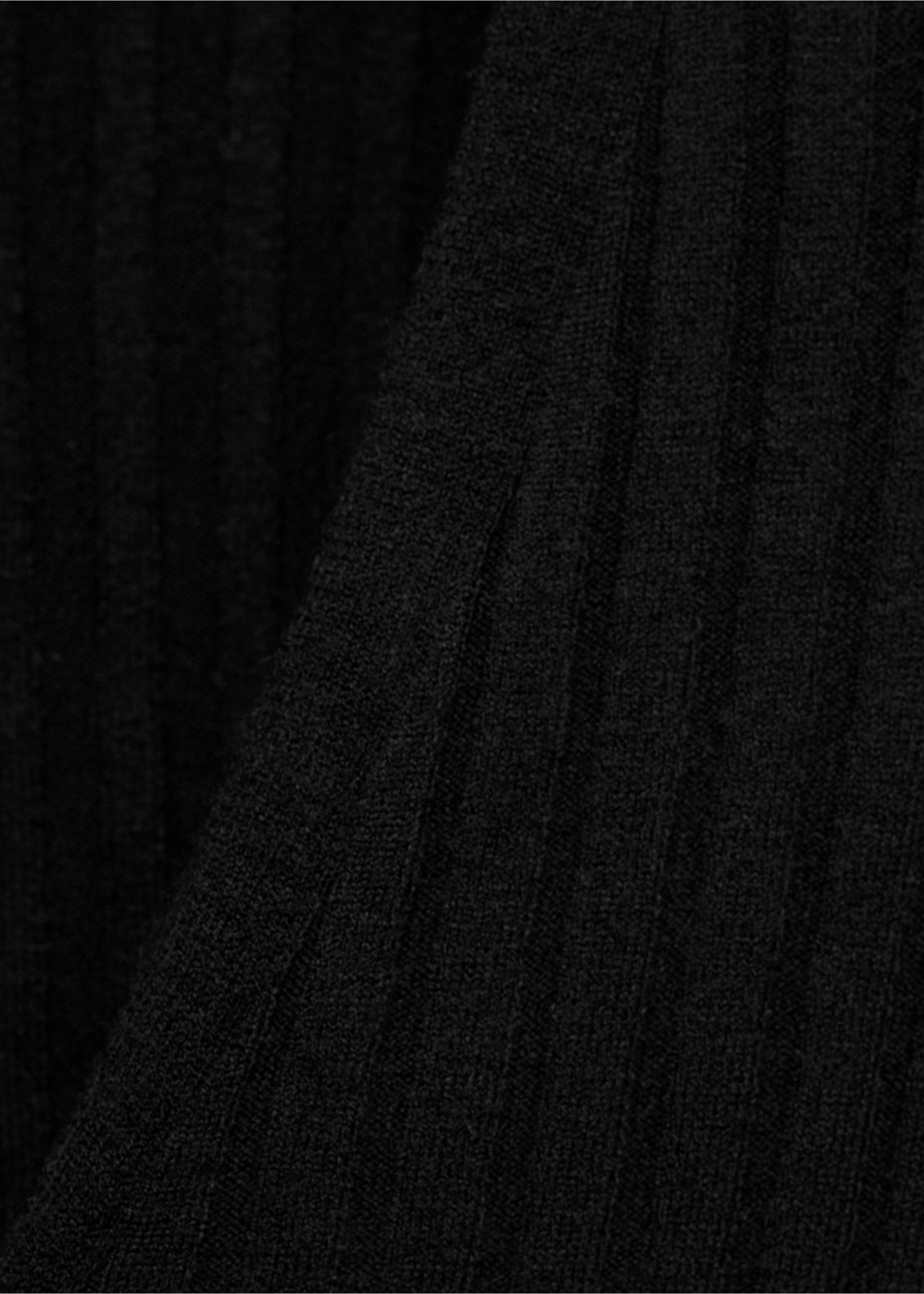 Fine rib knit cardigan - Details of the article 8, Black. Ref: 17035800-00.