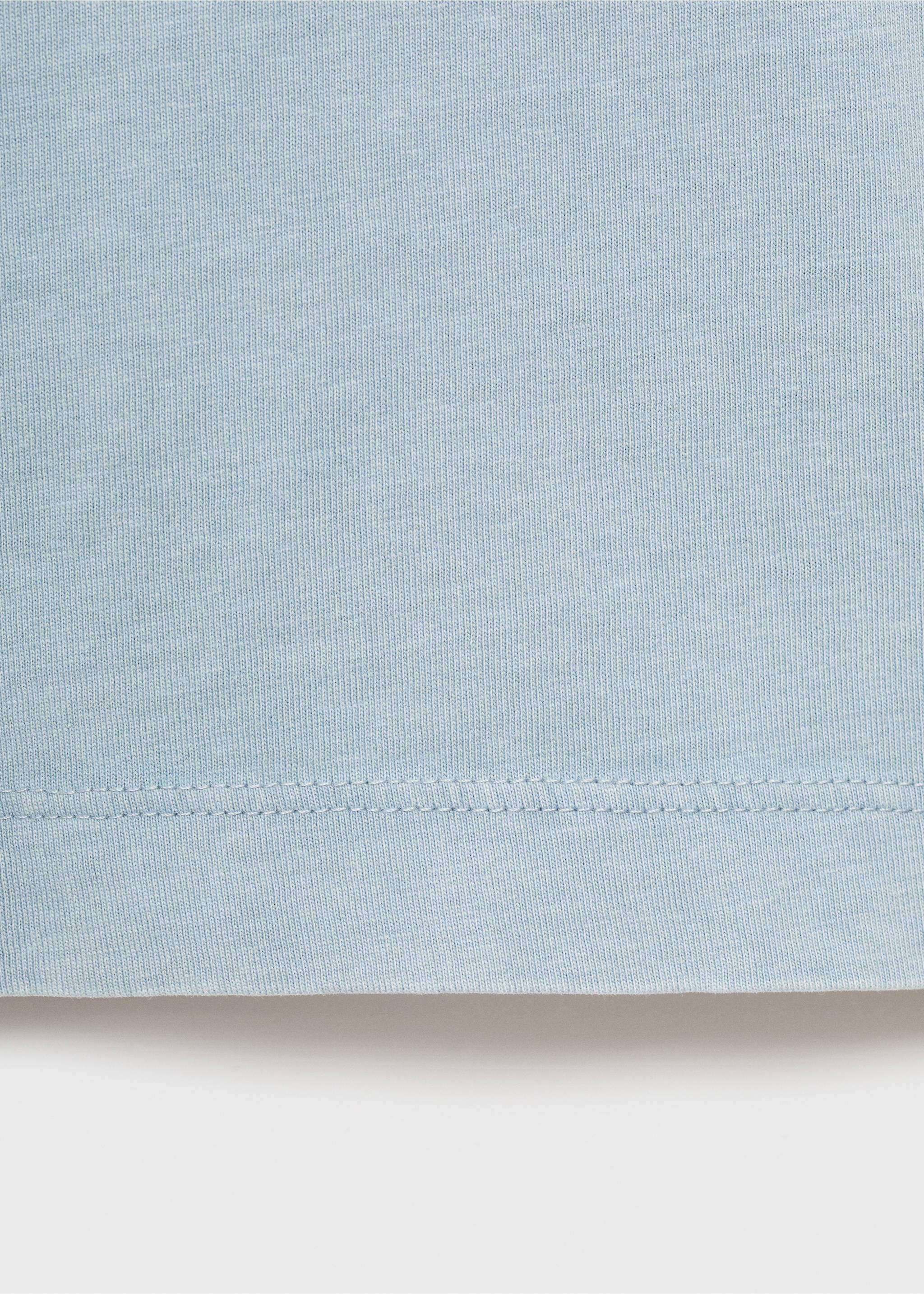 Printed cotton-blend t-shirt - Details of the article 0, Sky Blue. Ref: 17035801-00.