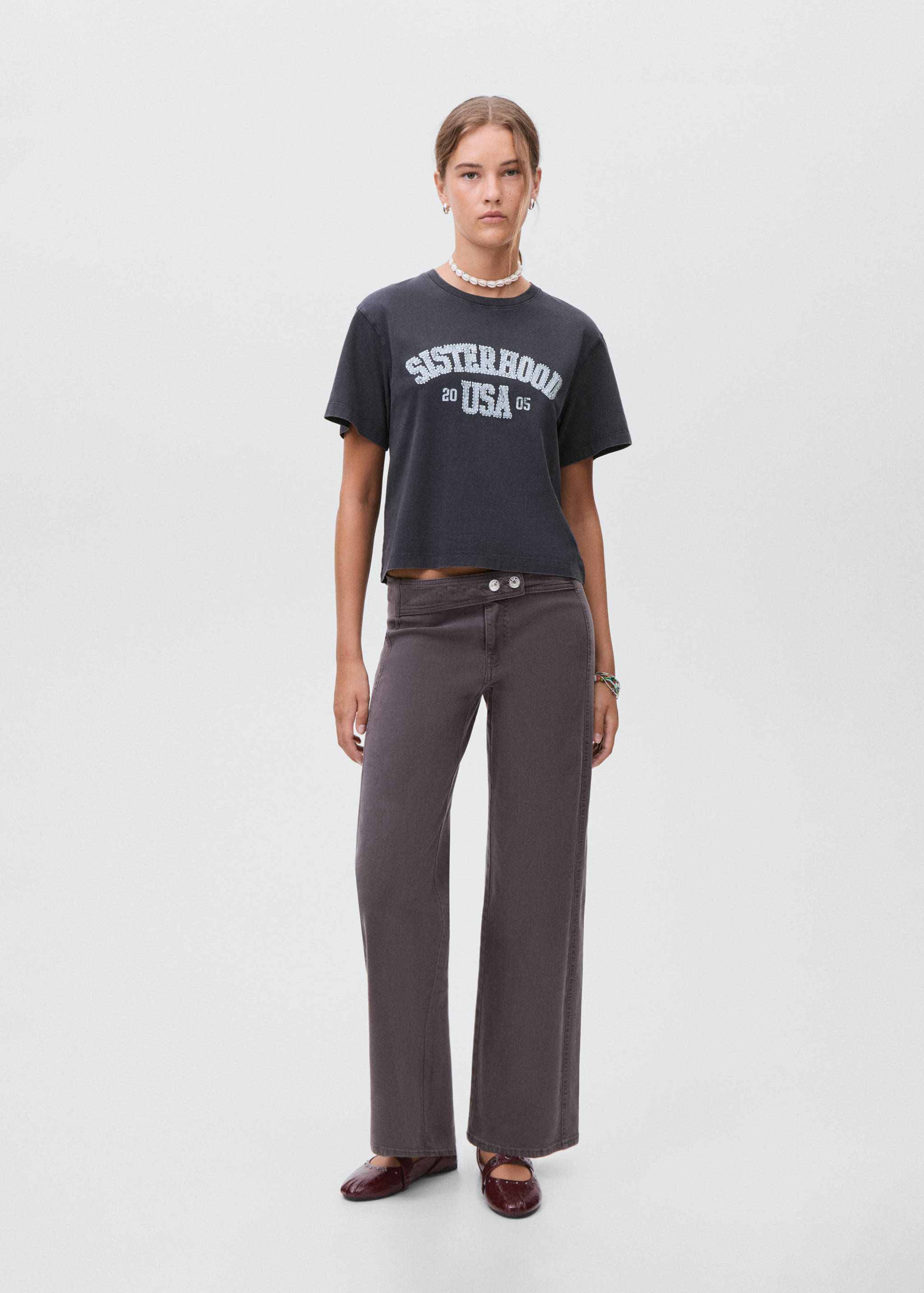 Printed cotton-blend t-shirt - General plane