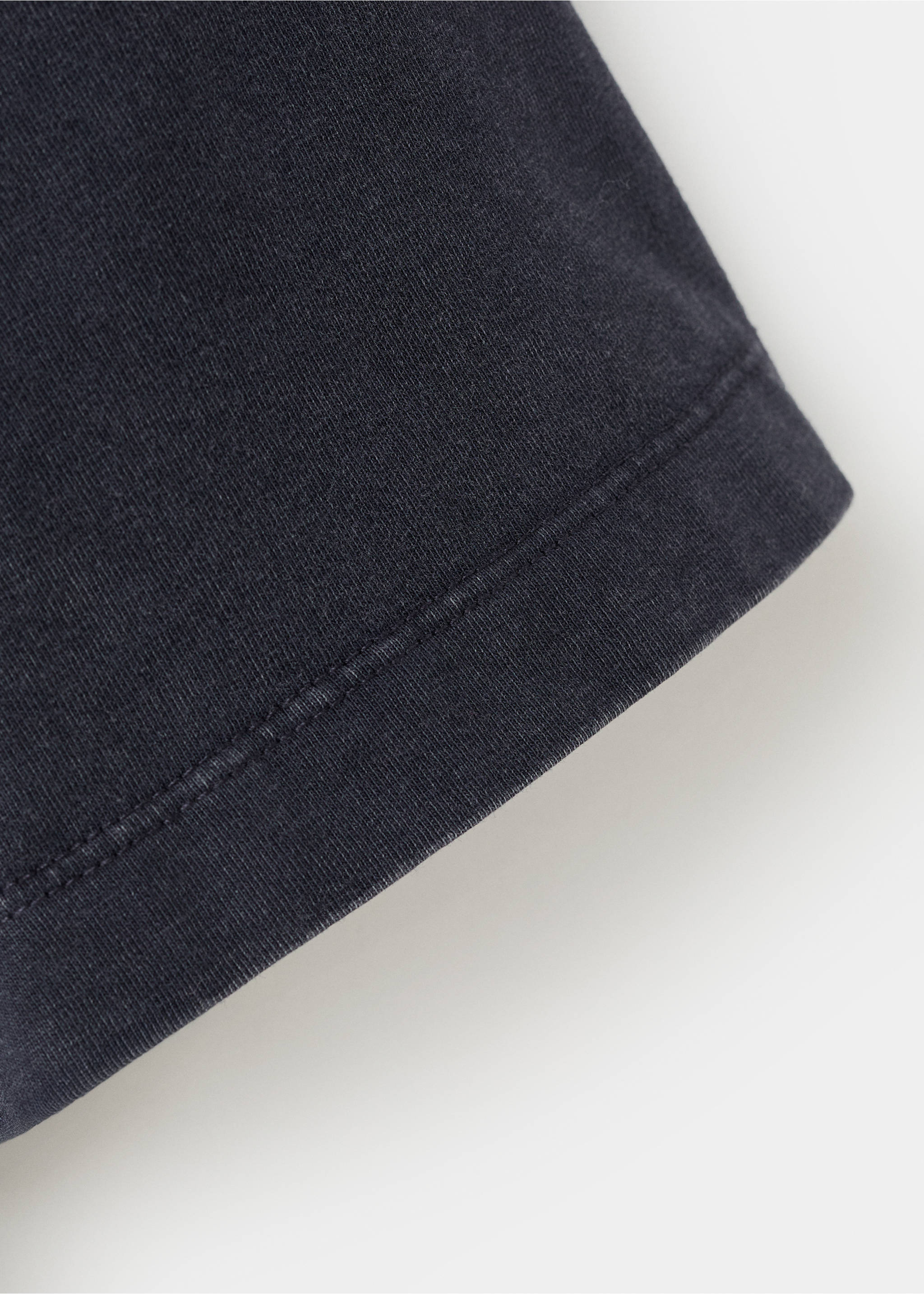 Printed cotton-blend t-shirt - Details of the article 0, Charcoal. Ref: 17035802-00.
