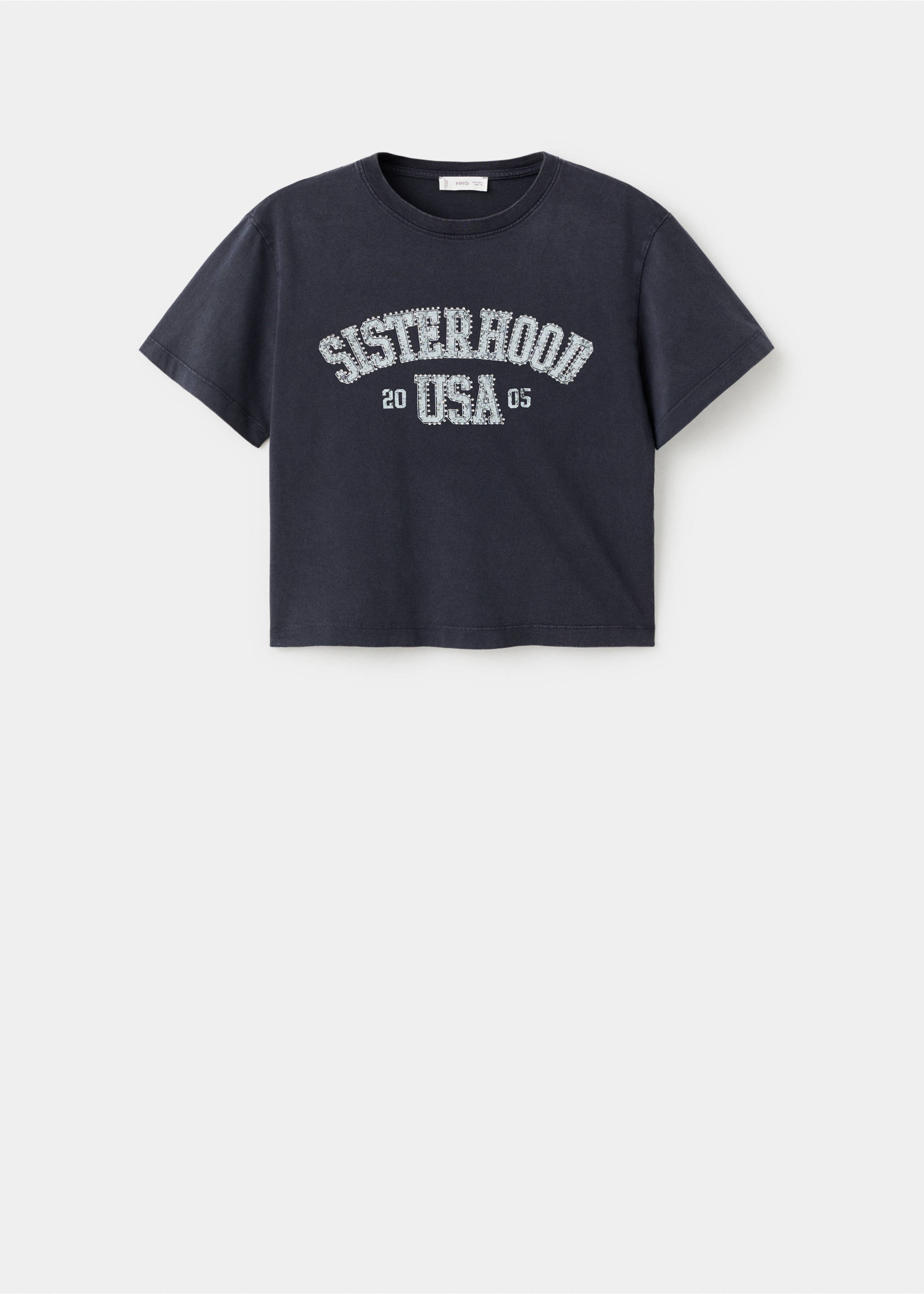 Printed cotton-blend t-shirt - Article without model, Charcoal. Ref: 17035802-00.