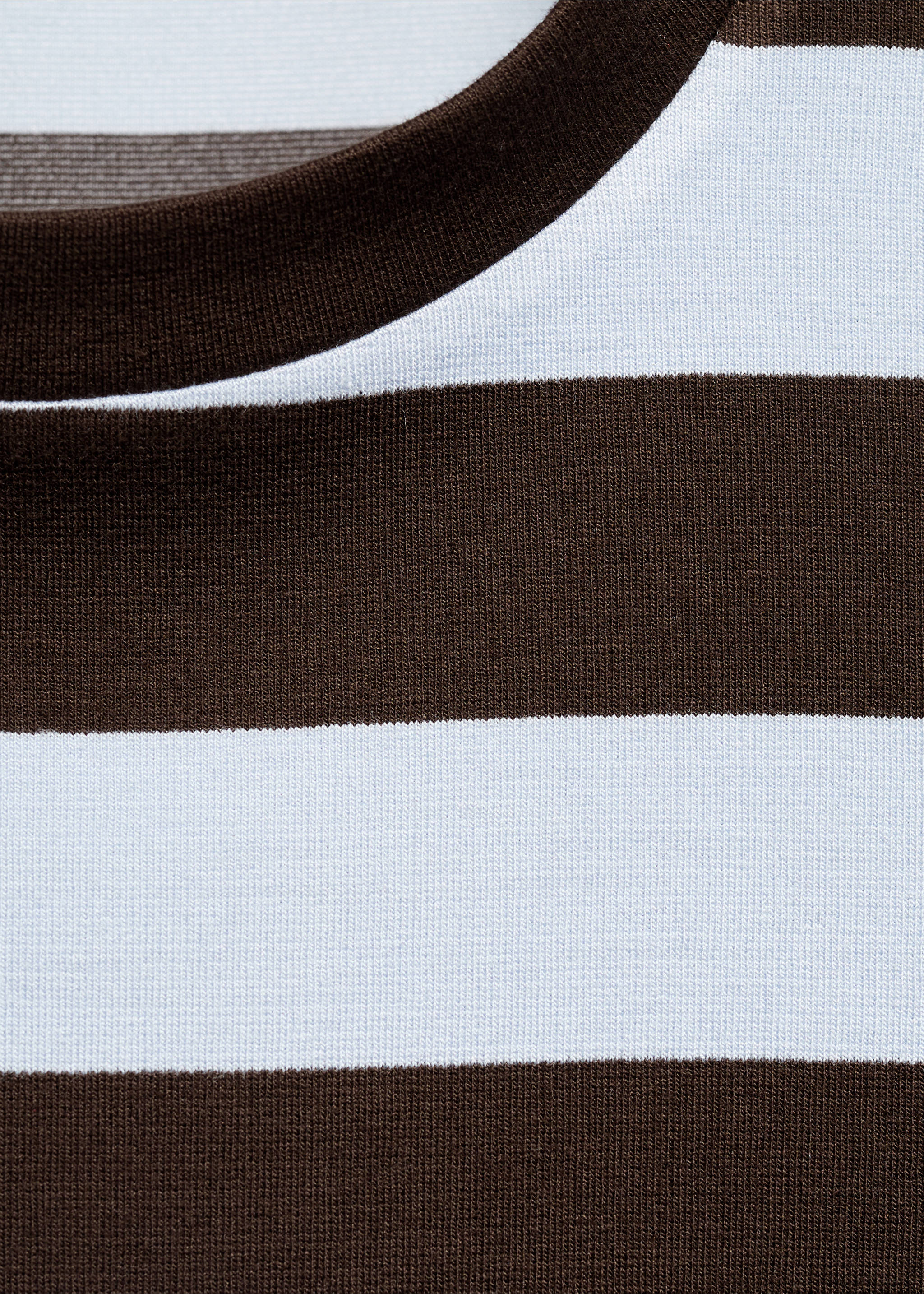 T-shirt manches courtes rayures - Détail de l'article 0, Marron. Ref: 17035803-00.
