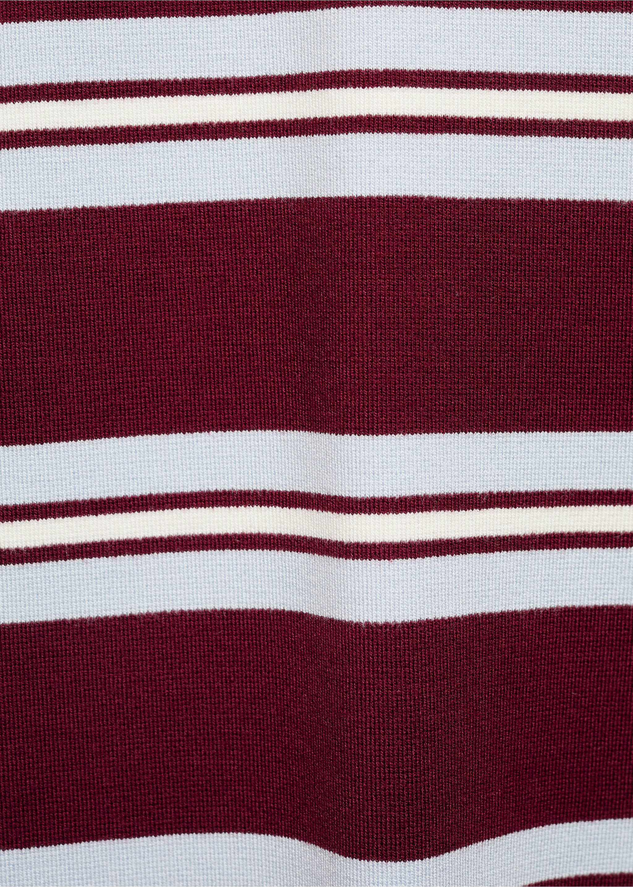 Striped short-sleeved t-shirt - Details of the article 8, Maroon. Ref: 17035803-00.