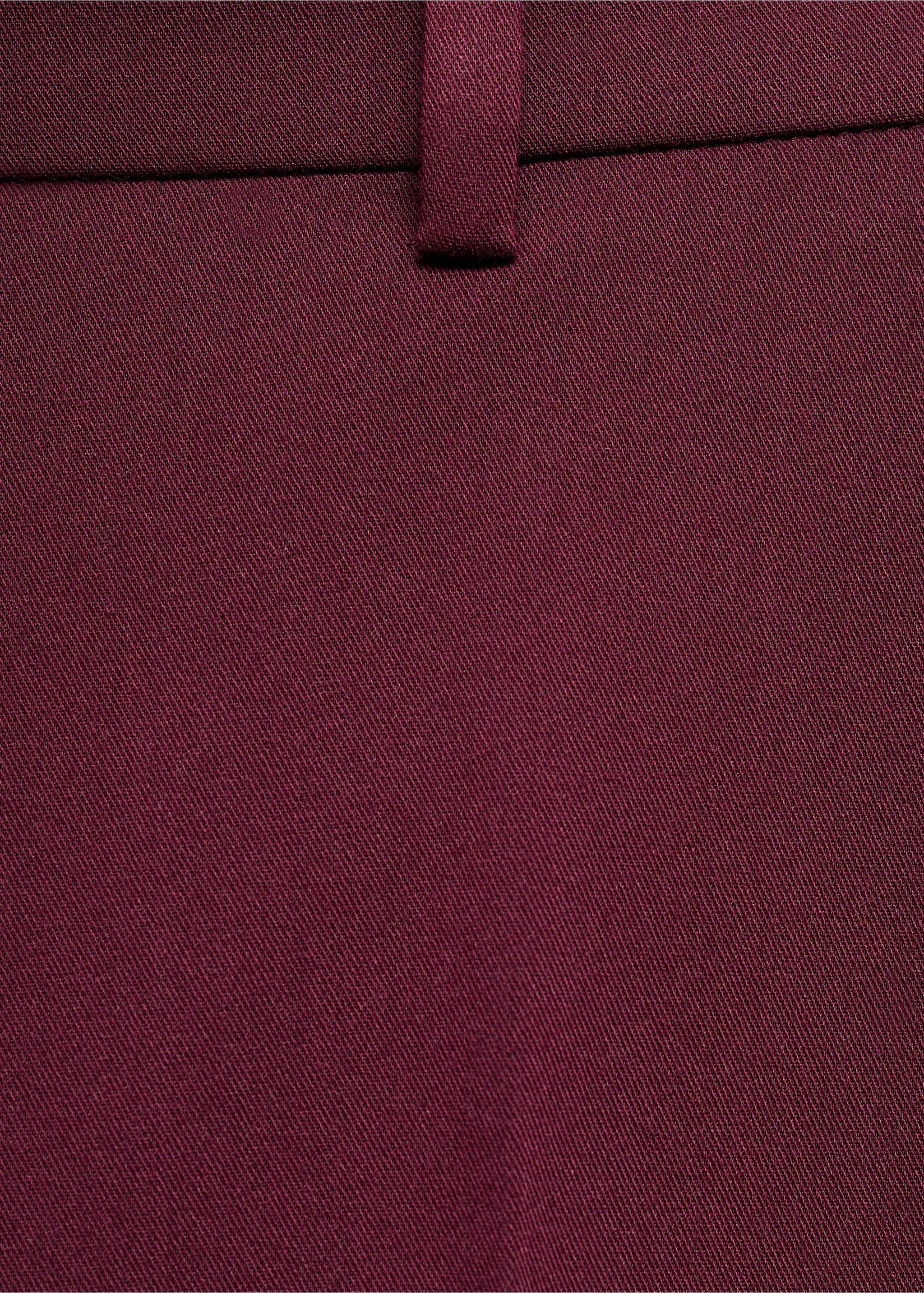 Straight suit trousers - Details of the article 8, Wine. Ref: 17035806-00.