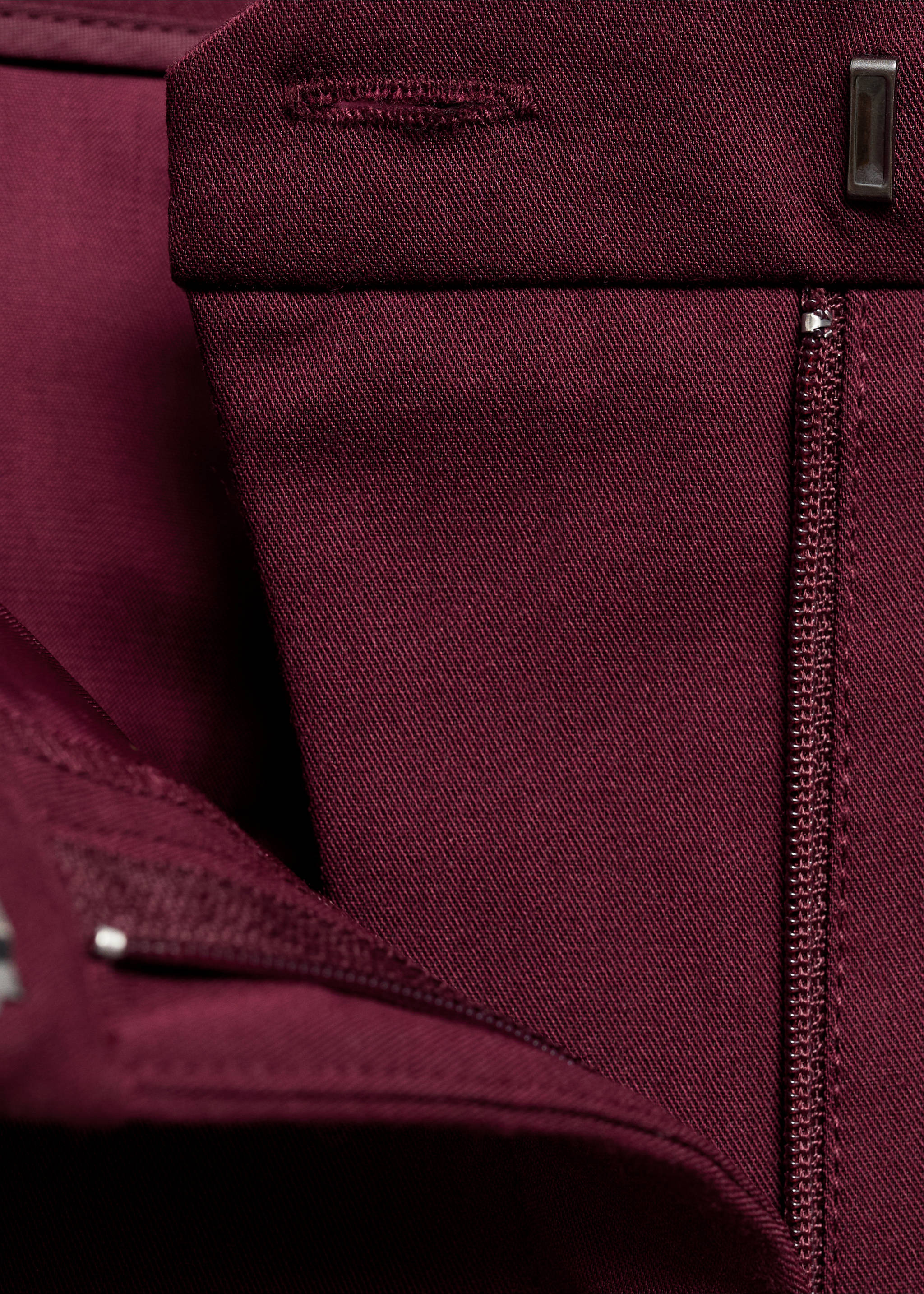 Straight suit trousers - Details of the article 0, Wine. Ref: 17035806-00.