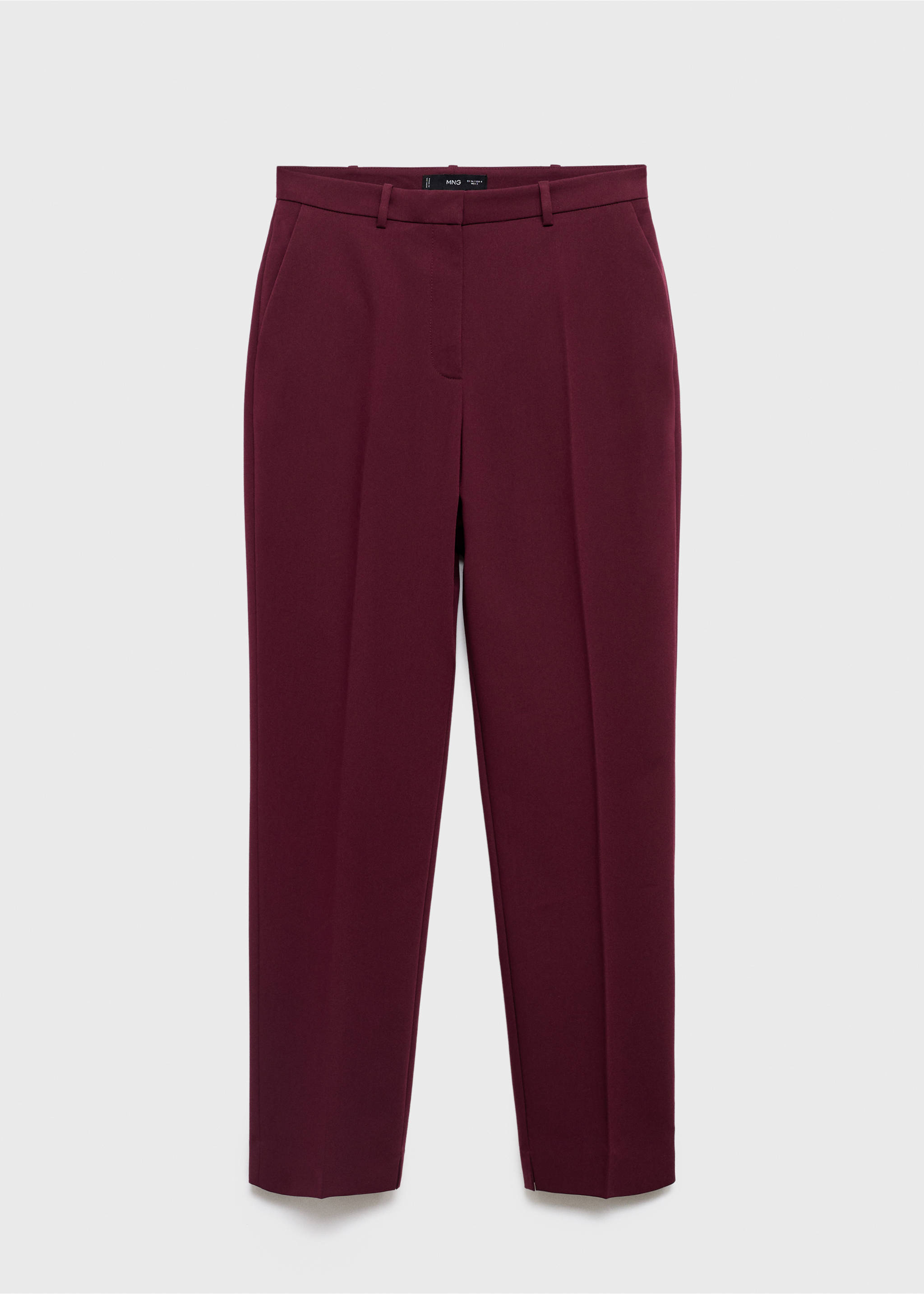 Straight suit trousers - Article without model, Wine. Ref: 17035806-00.