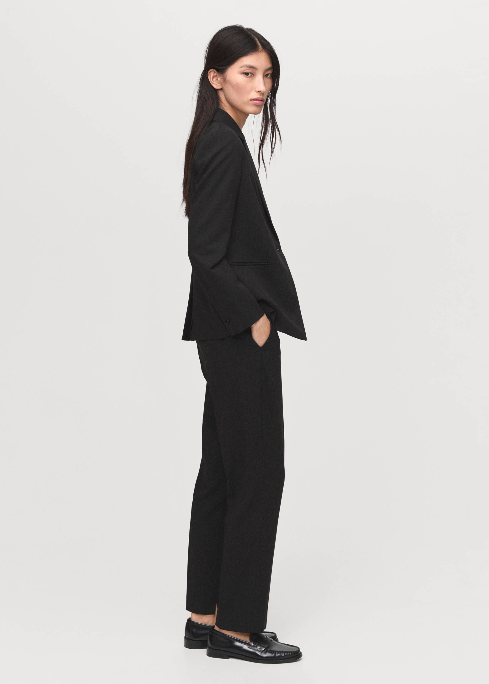 Straight suit trousers - Details of the article 2