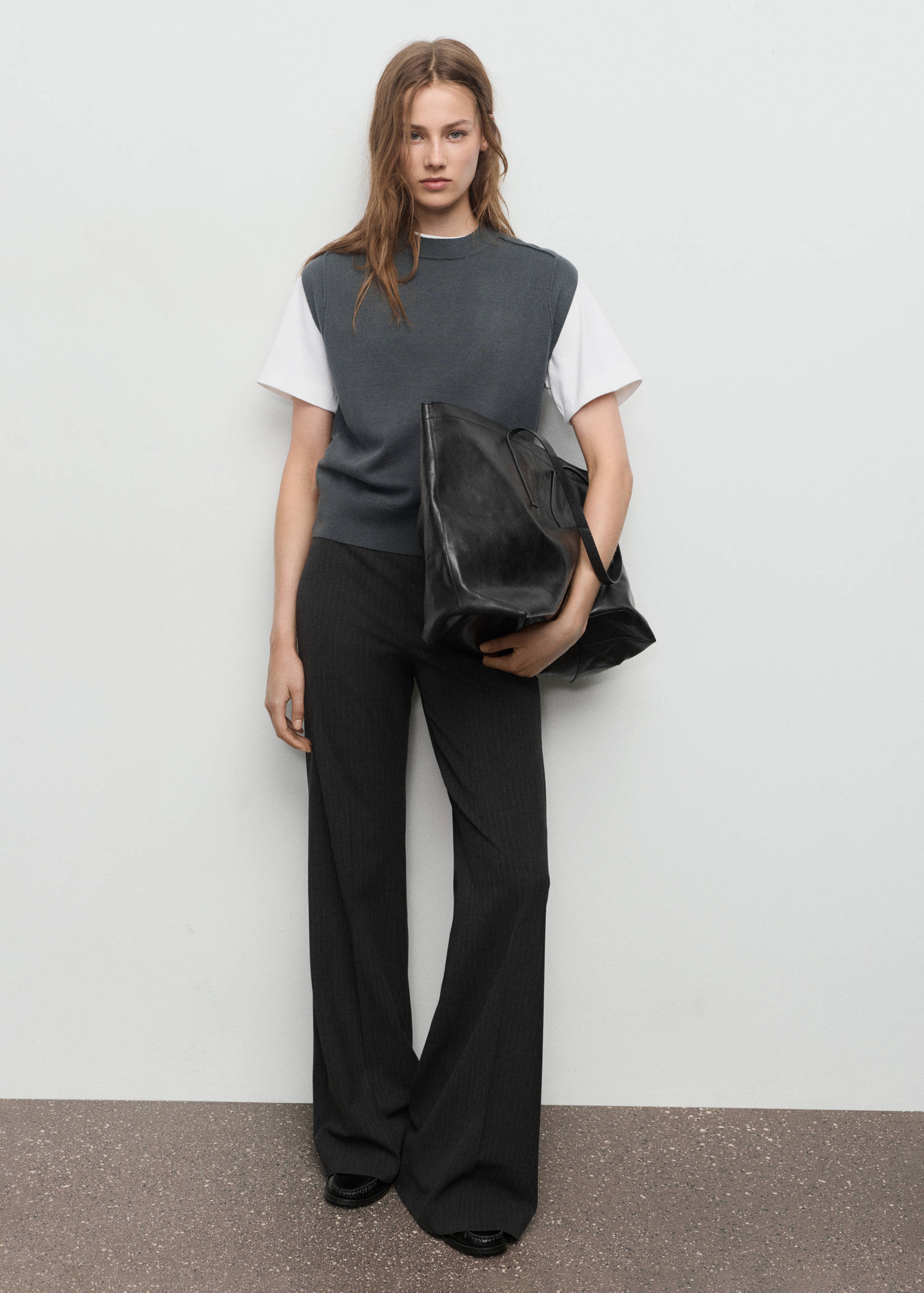 Gilet en maille à coutures - Plan général