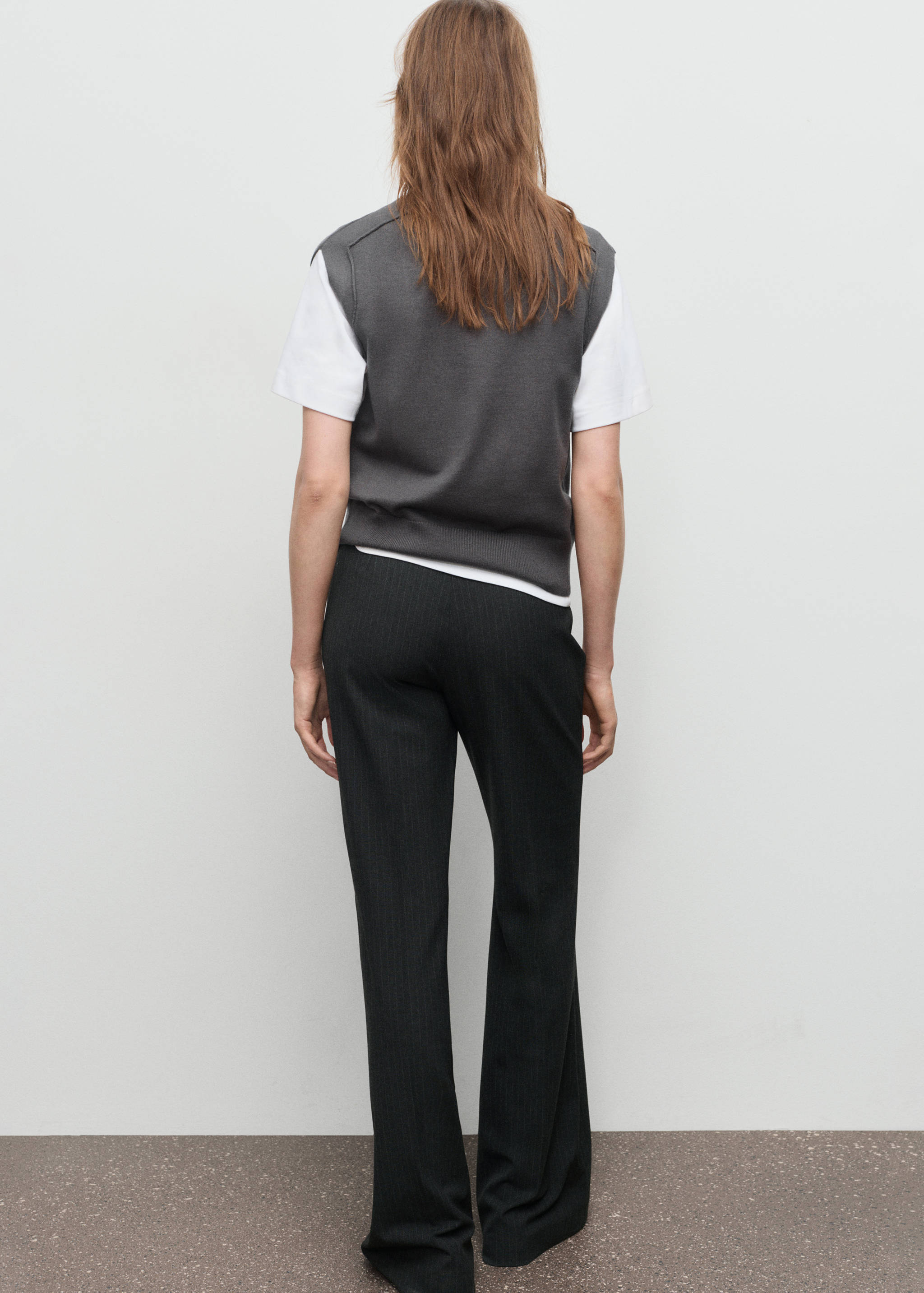Gilet en maille à coutures - Verso de l’article