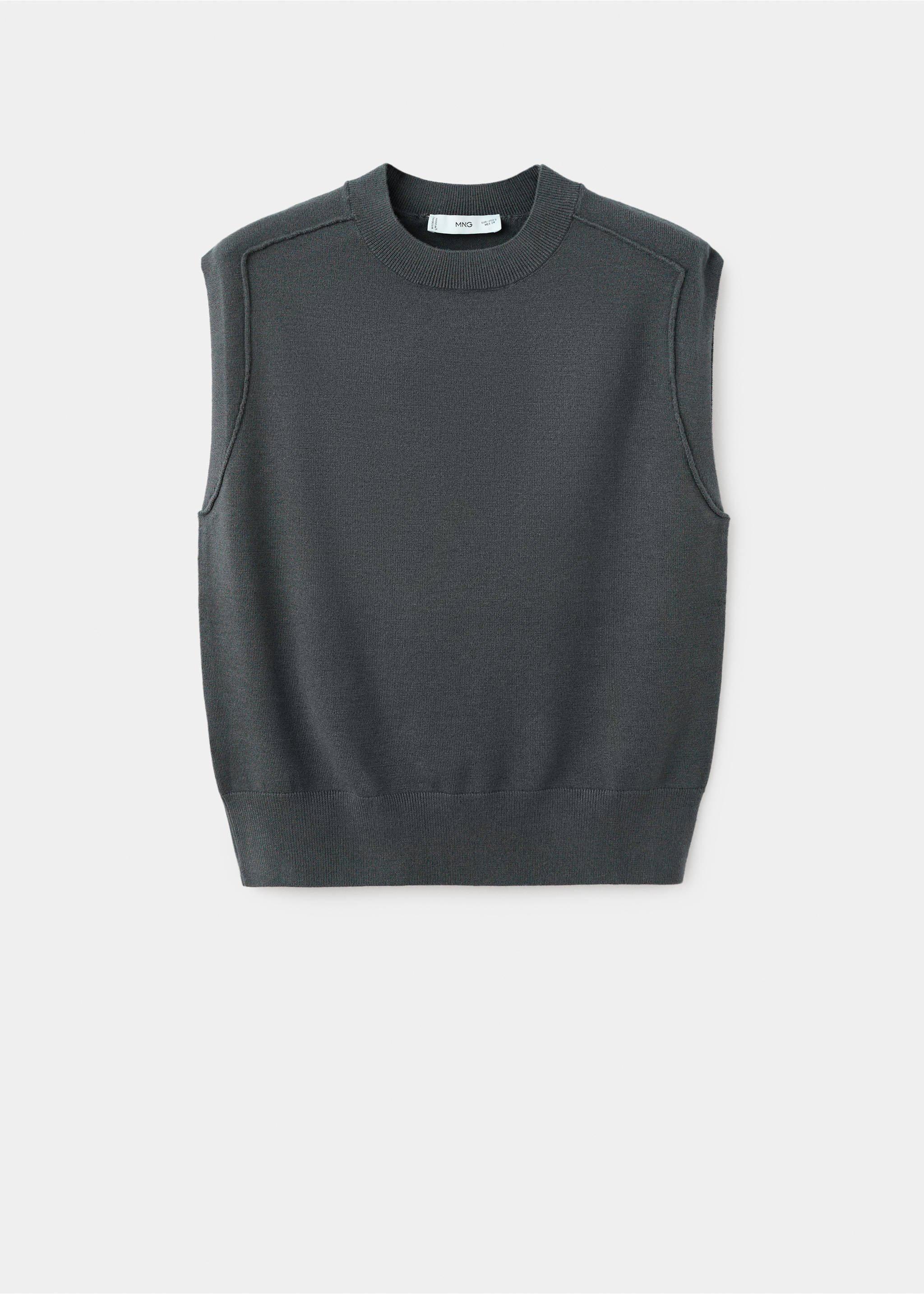 Gilet en maille à coutures - Article sans modèle, Gris anthracite. Ref: 17035809-00.