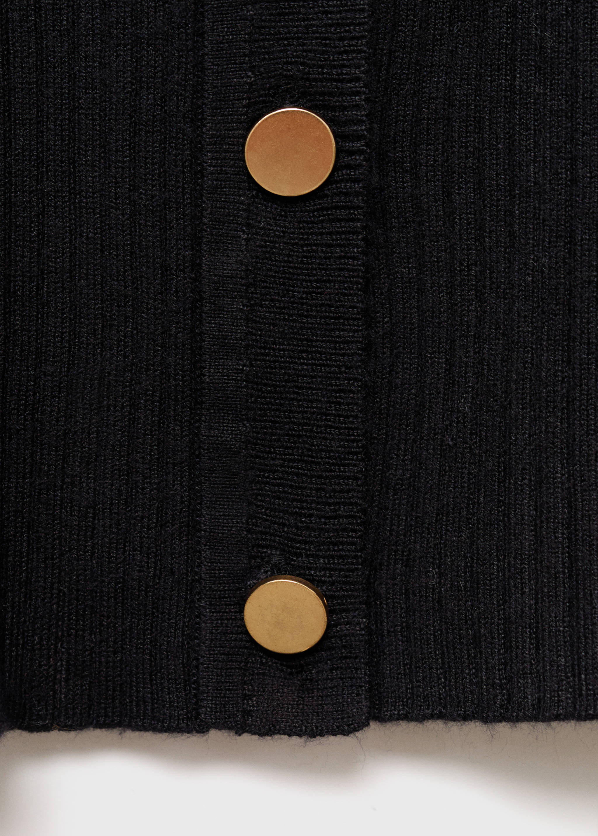 Ribbed buttoned cardigan - Details of the article 0