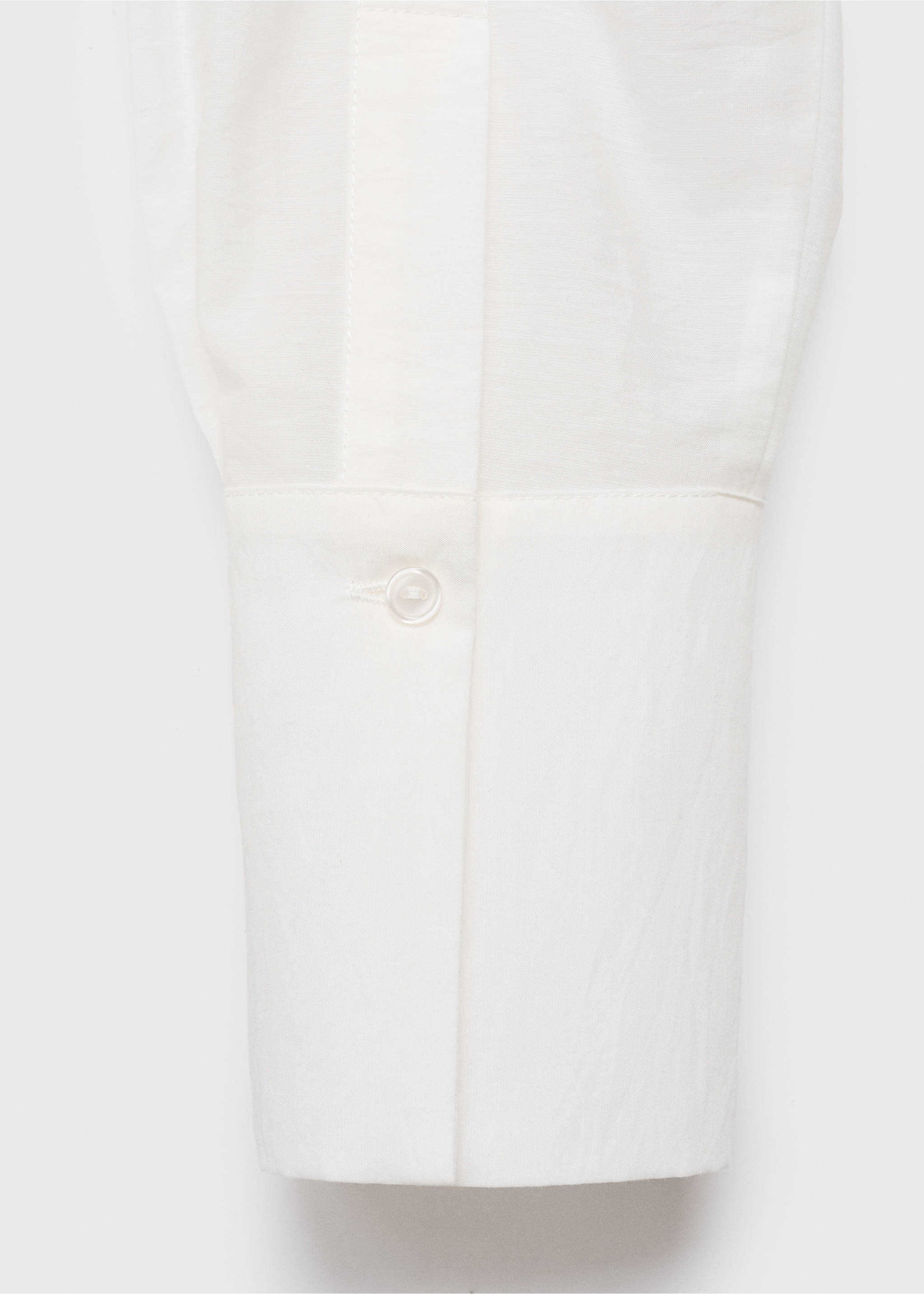 Blouse with lace trim details - Details of the article 0, Ecru. Ref: 17035815-00.