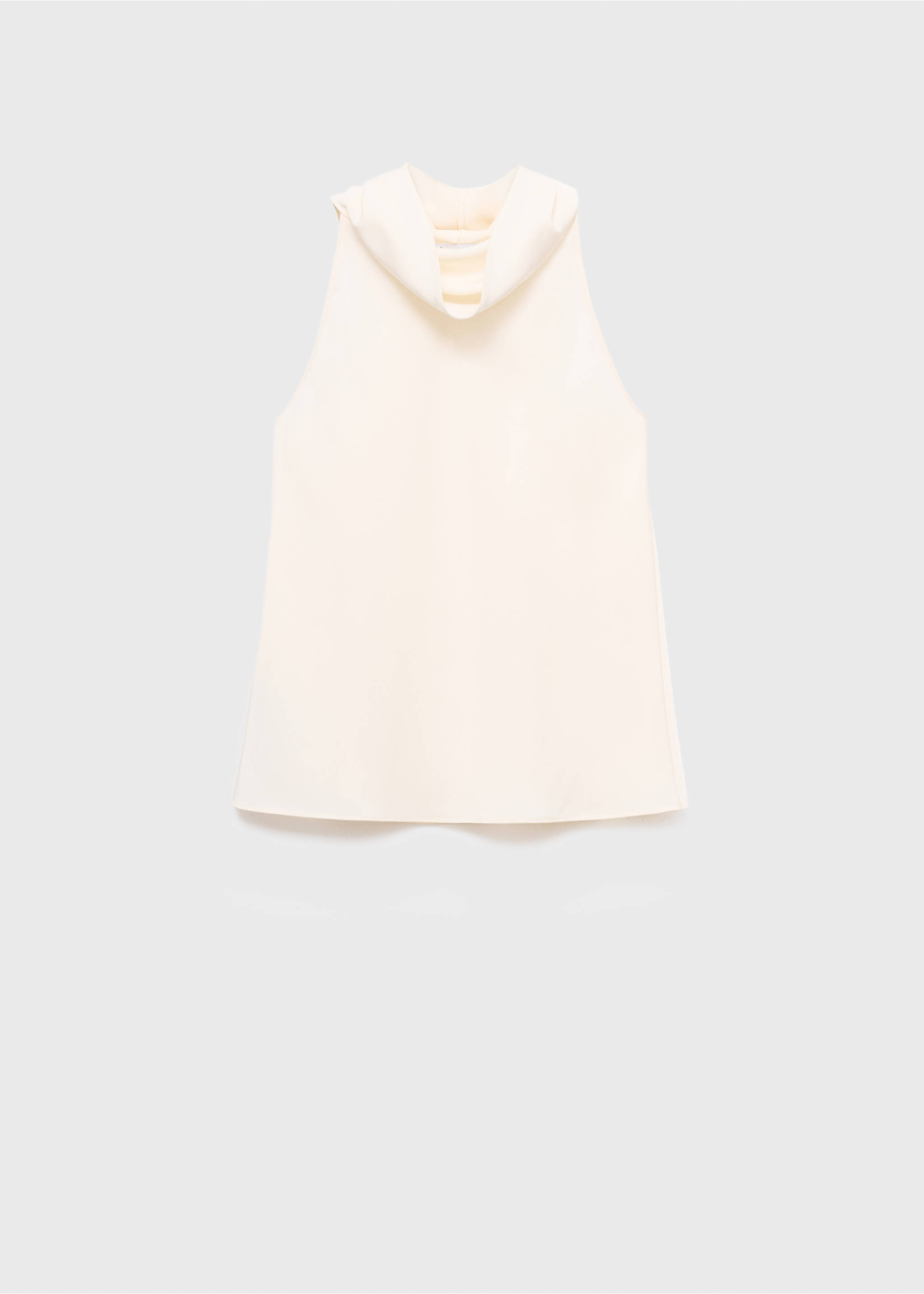 Blus med draperad halsringing - Artikel utan modell, Rå. Ref: 17035816-00.