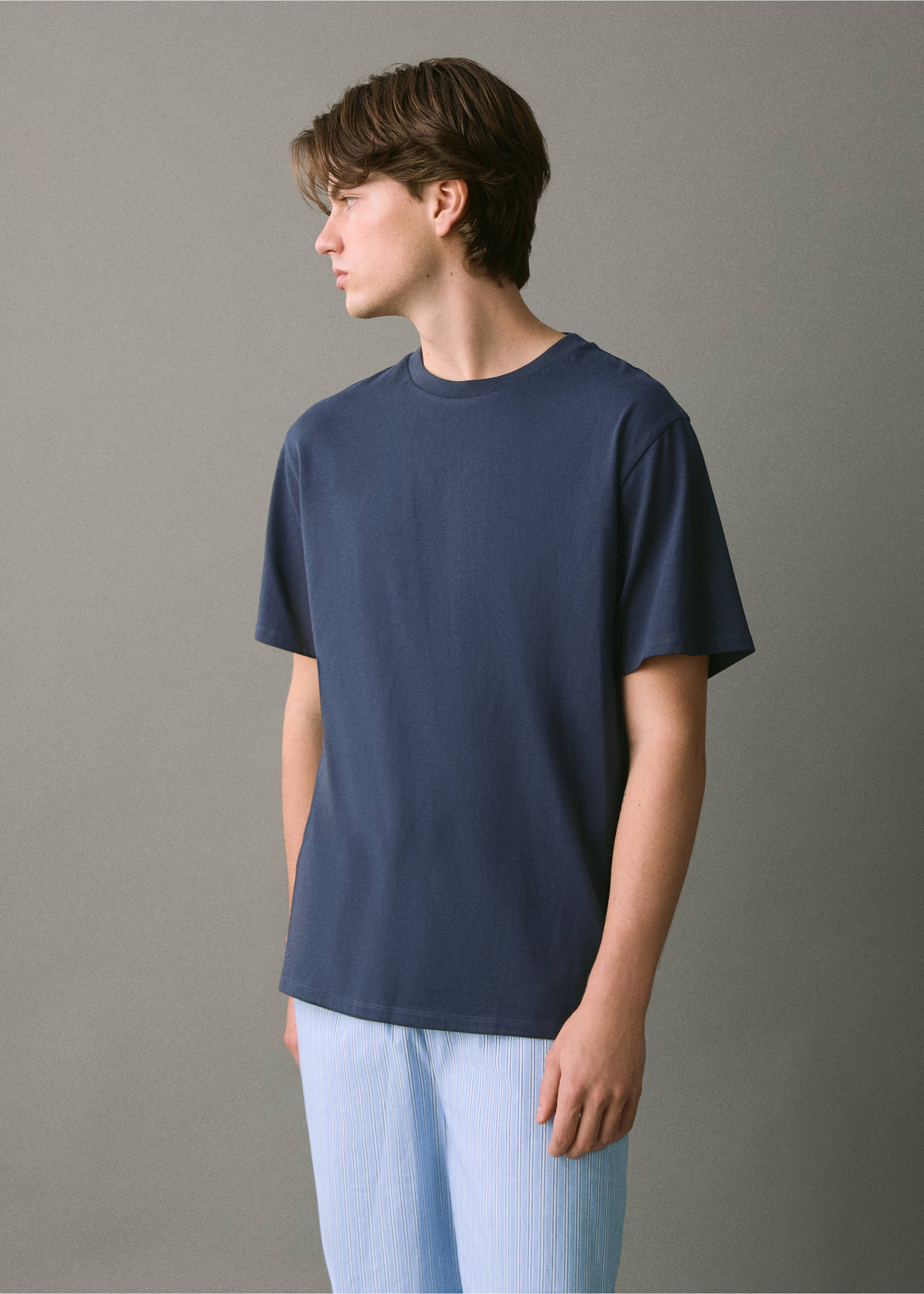 Cotton pyjama pack - Medium plane, Navy. Ref: 17035823-00.