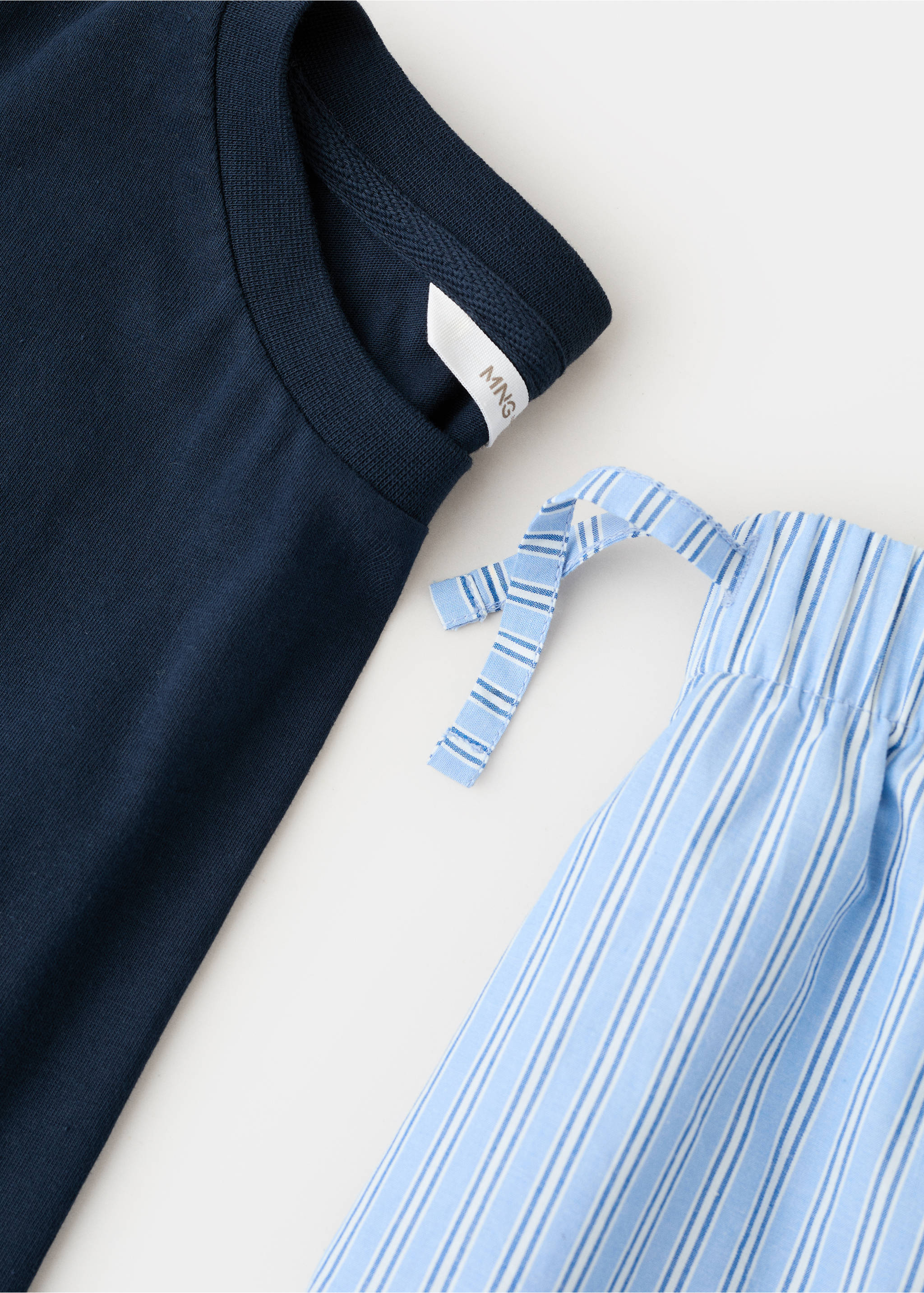 Cotton pyjama pack - Details of the article 8, Navy. Ref: 17035823-00.