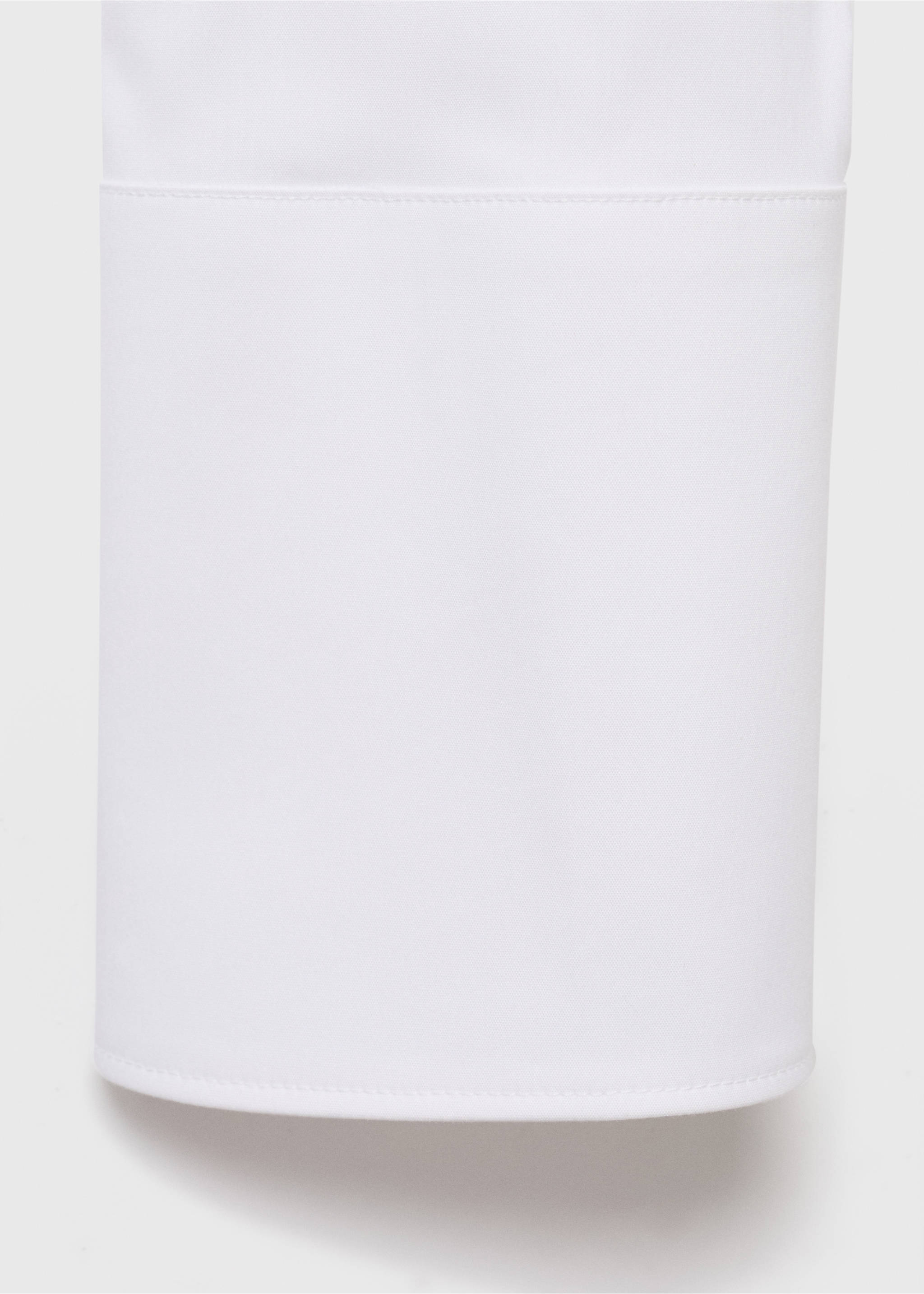 Slim-fit poplin shirt - Details of the article 0, White. Ref: 17035827-00.
