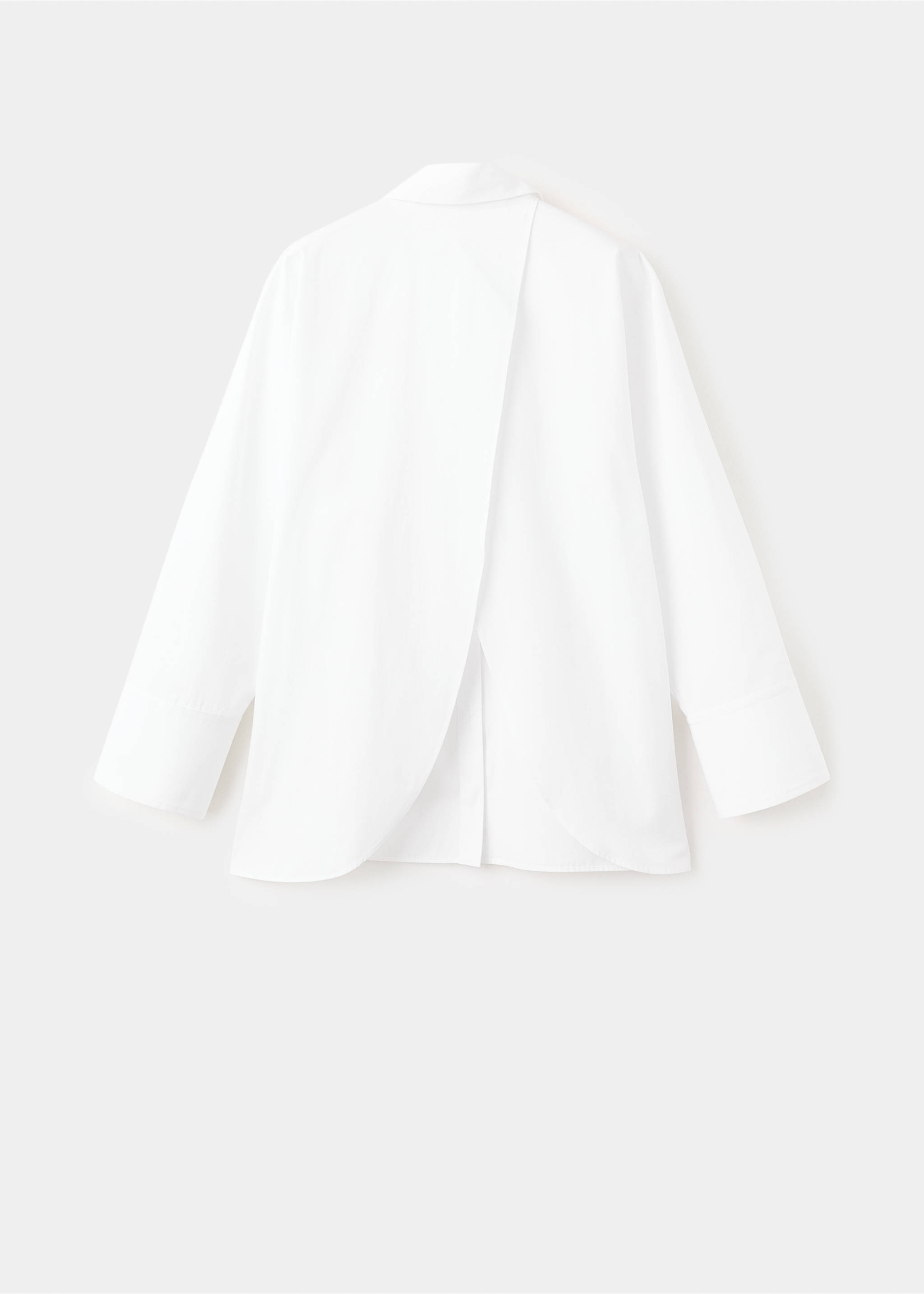 Camisa oversize esquena creuada - Revers de l'article, Blanc. Ref: 17035828-00.