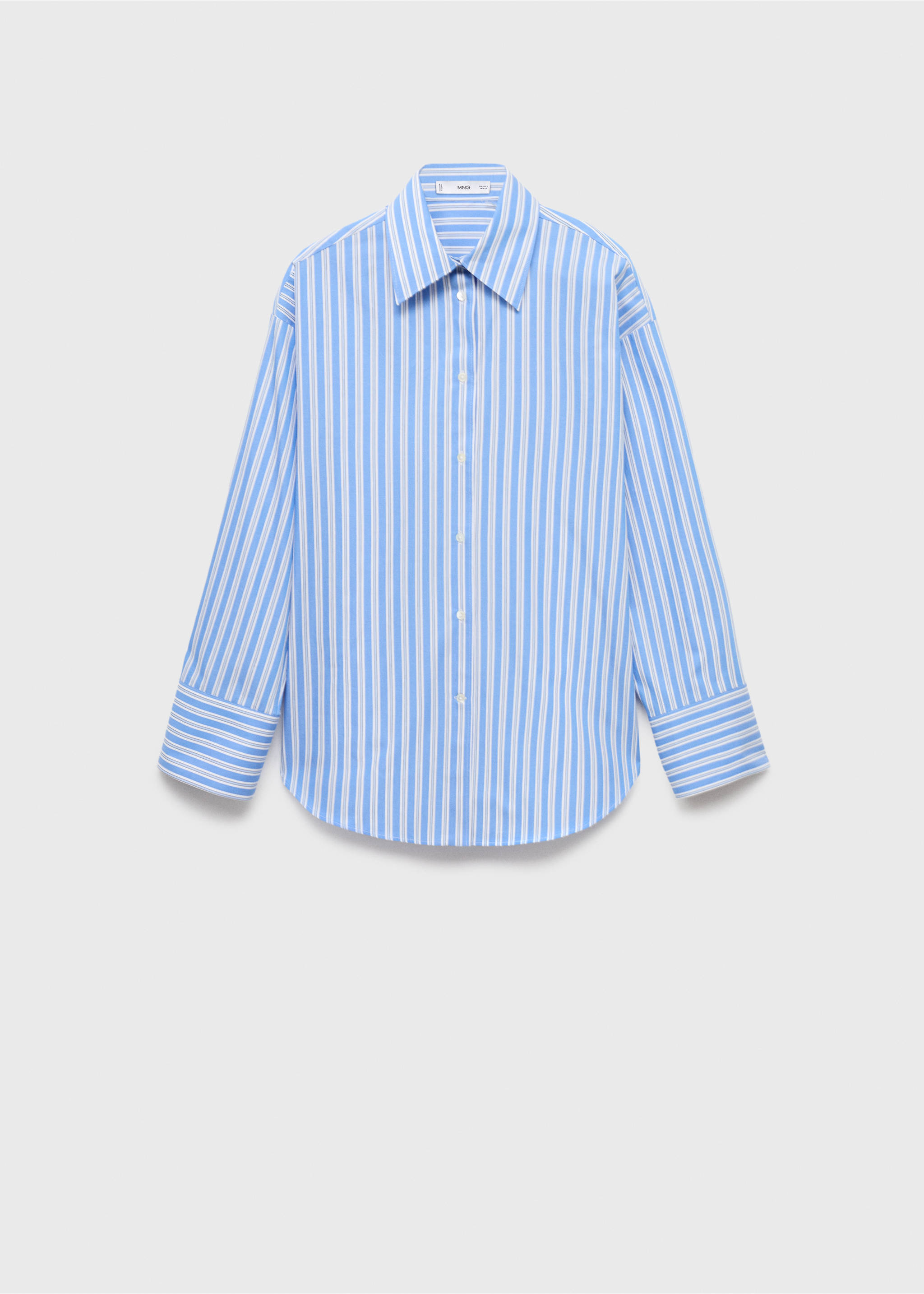 Oversize poplin shirt - Article without model, Sky Blue. Ref: 17035829-00.