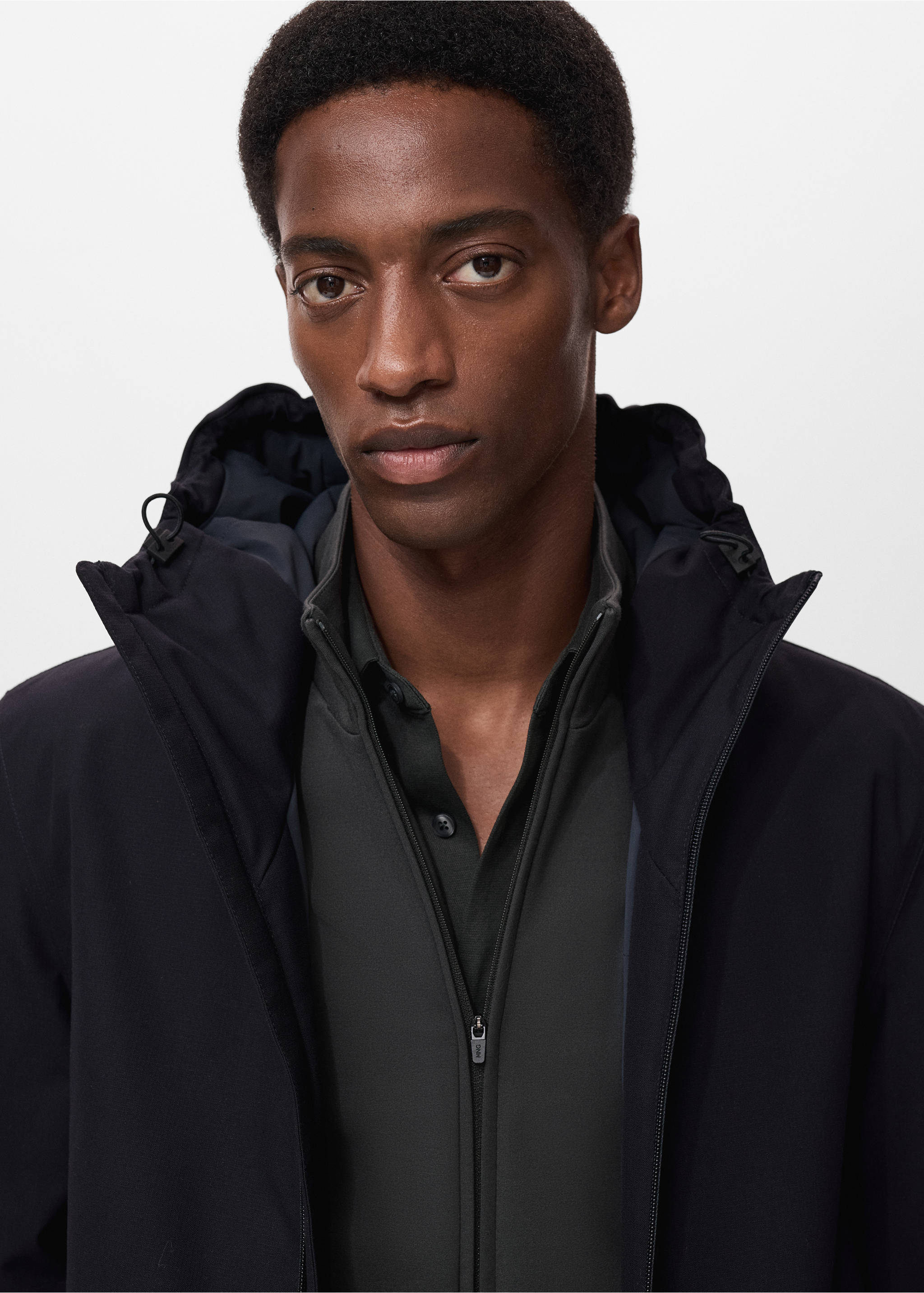 Packable water-repellent padded Thermolite® parka - Details of the article 1, Navy. Ref: 17035968-00.
