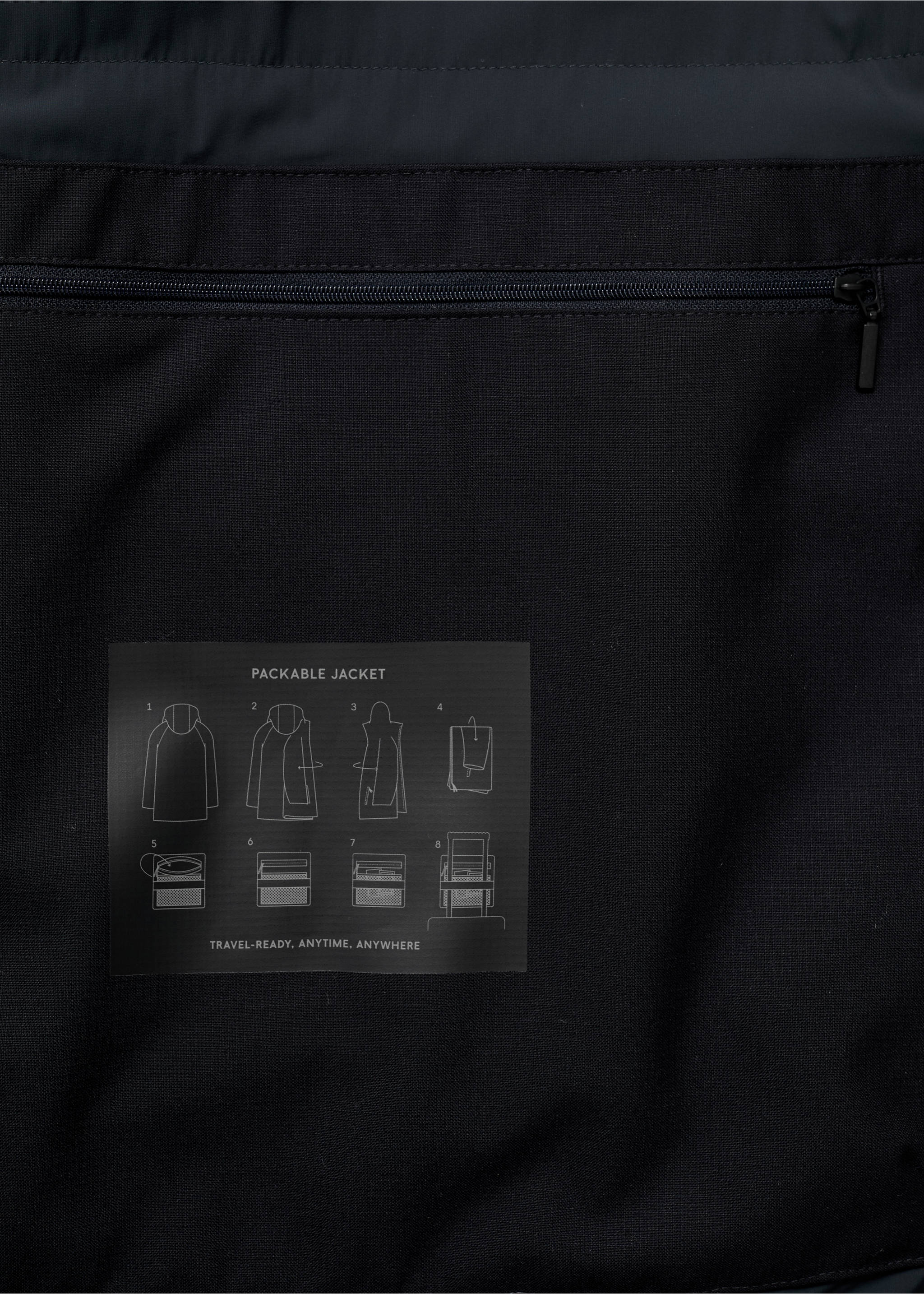 Packable water-repellent padded Thermolite® parka - Details of the article 0, Navy. Ref: 17035968-00.