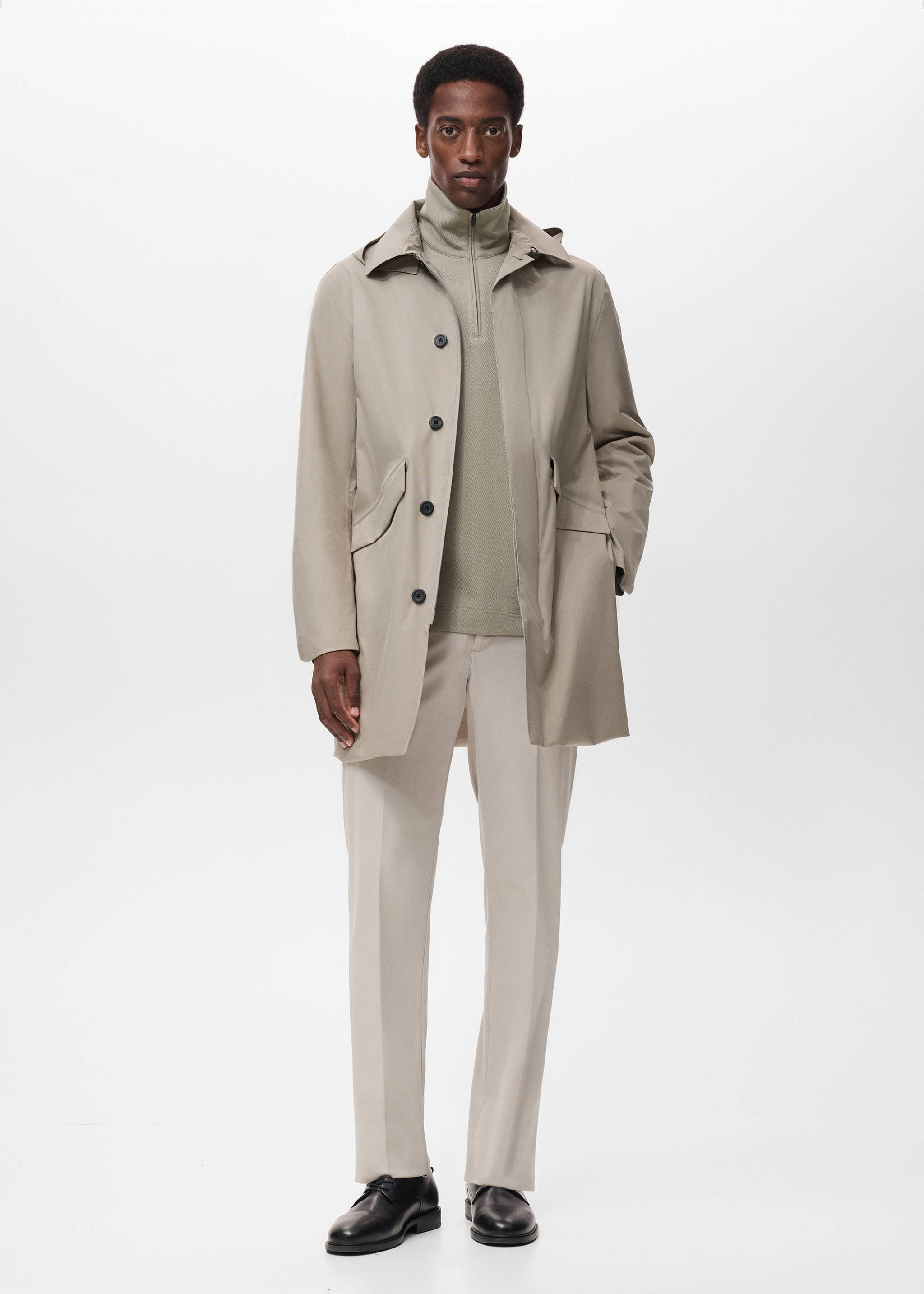 Thermolite® waterproof parka with pockets - General plane, Ice Grey. Ref: 17035969-00.