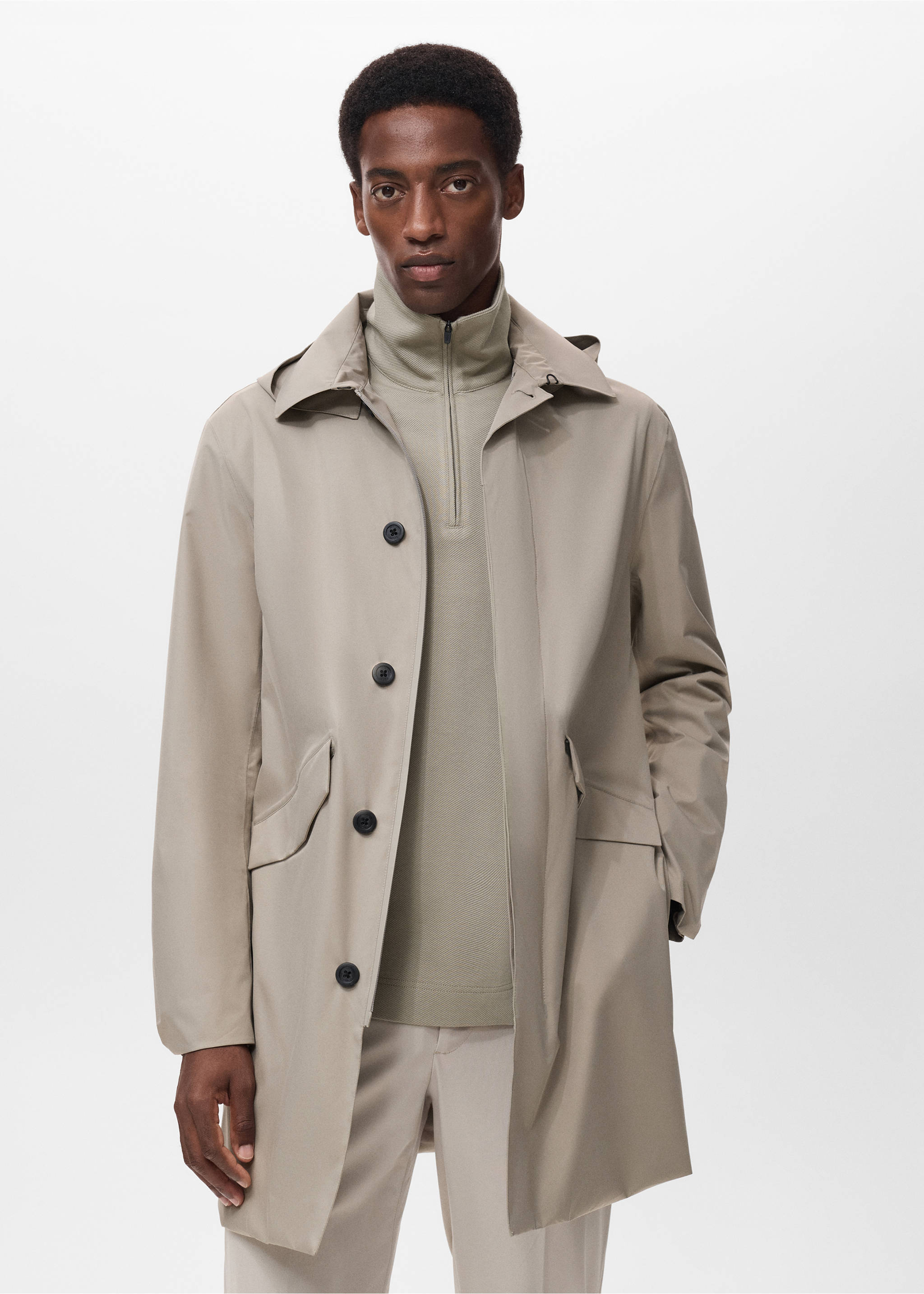 Thermolite® waterproof parka with pockets - Medium plane, Ice Grey. Ref: 17035969-00.