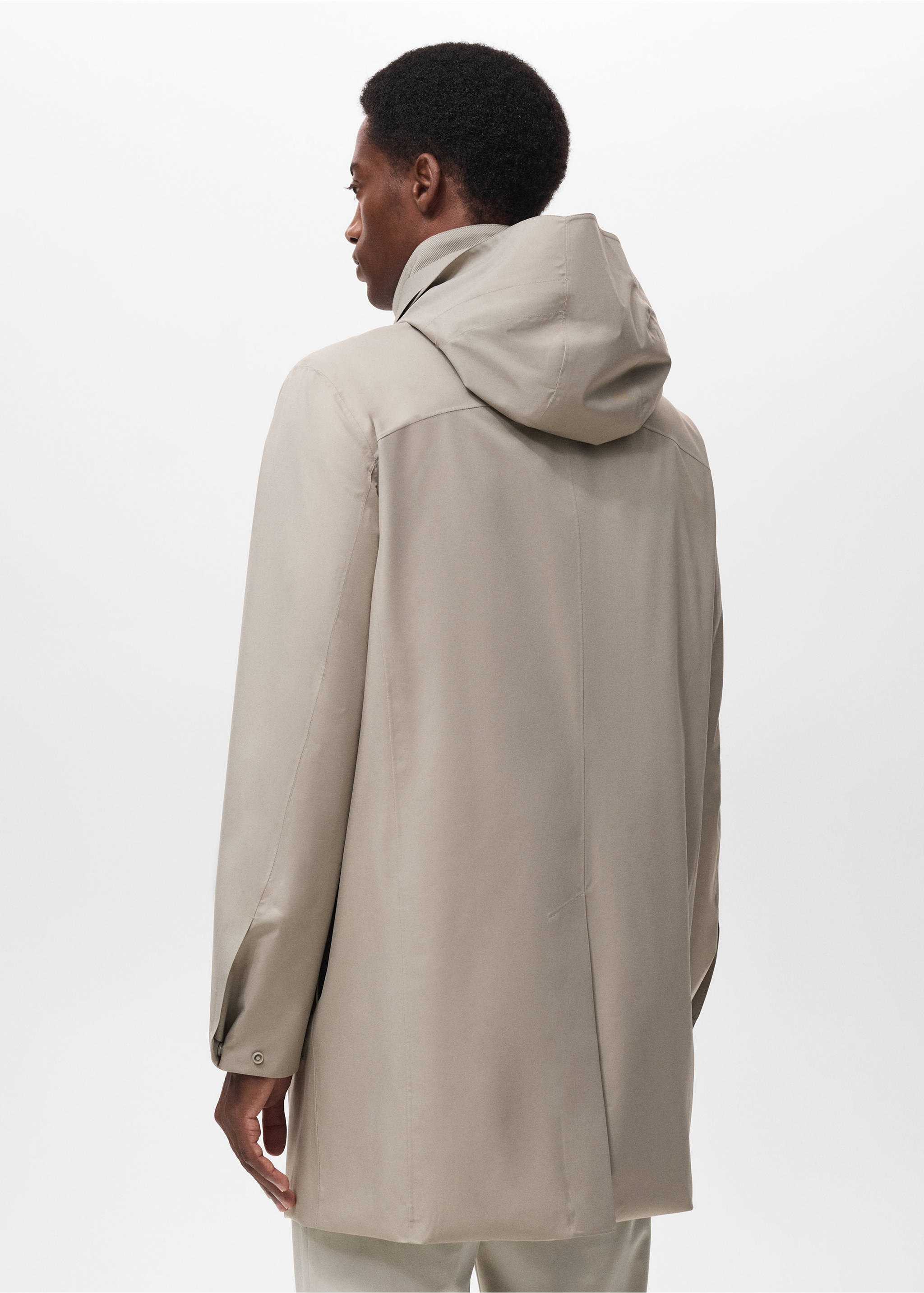 Thermolite® waterproof parka with pockets - Reverse of the article, Ice Grey. Ref: 17035969-00.
