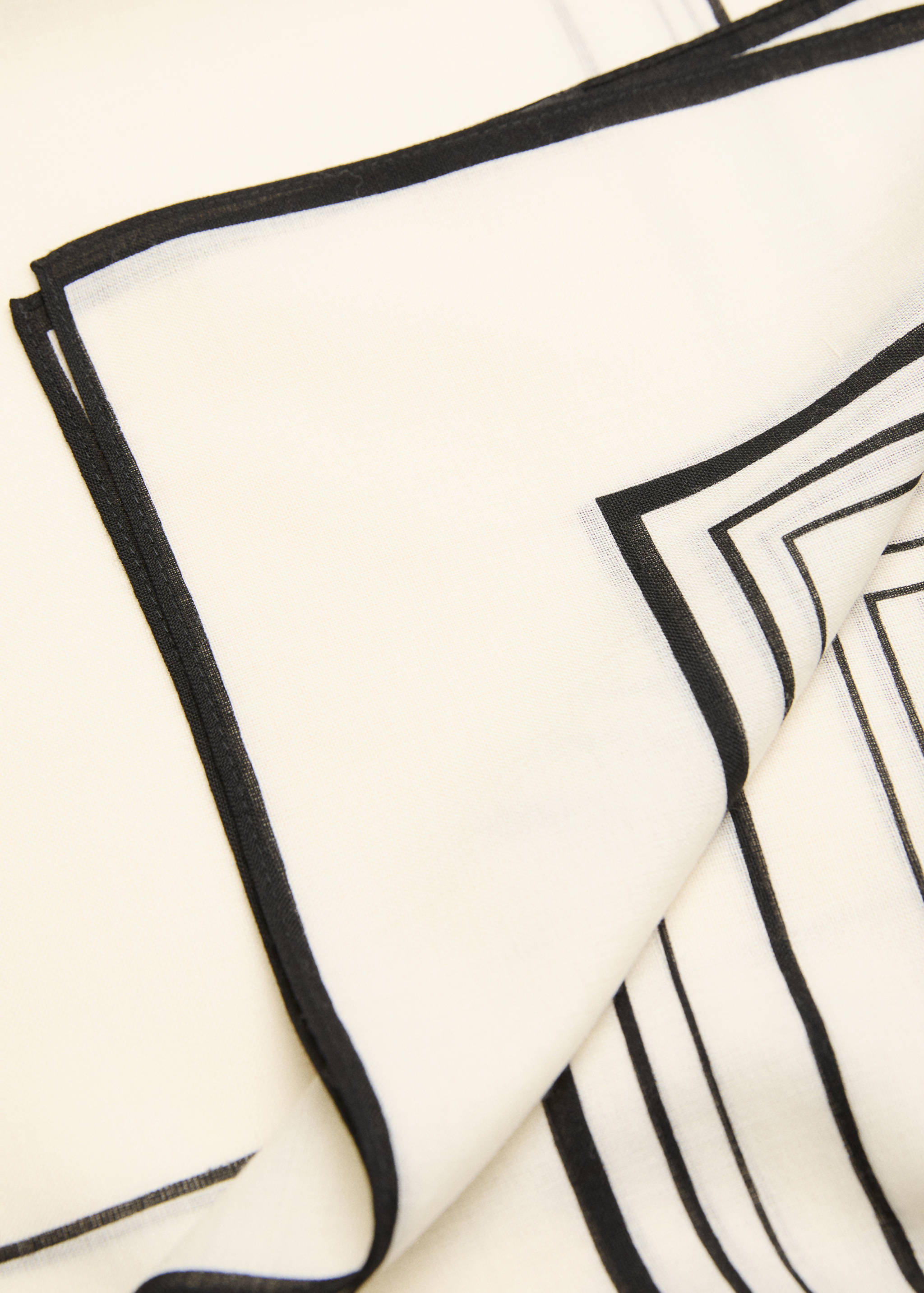 100% wool geometric-print foulard - Medium plane