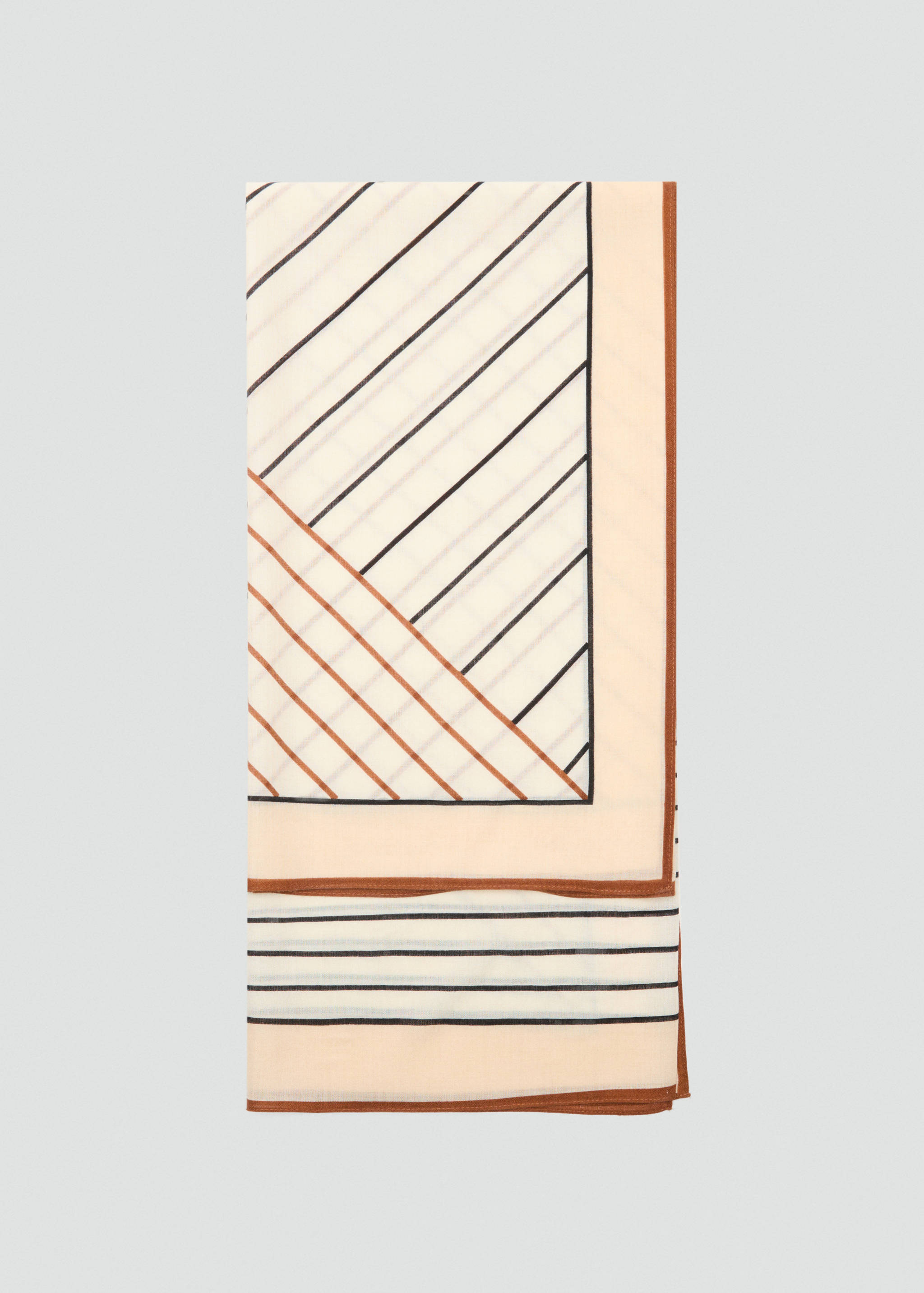 Foulard 100 % laine imprimé géométrique - Article sans modèle
