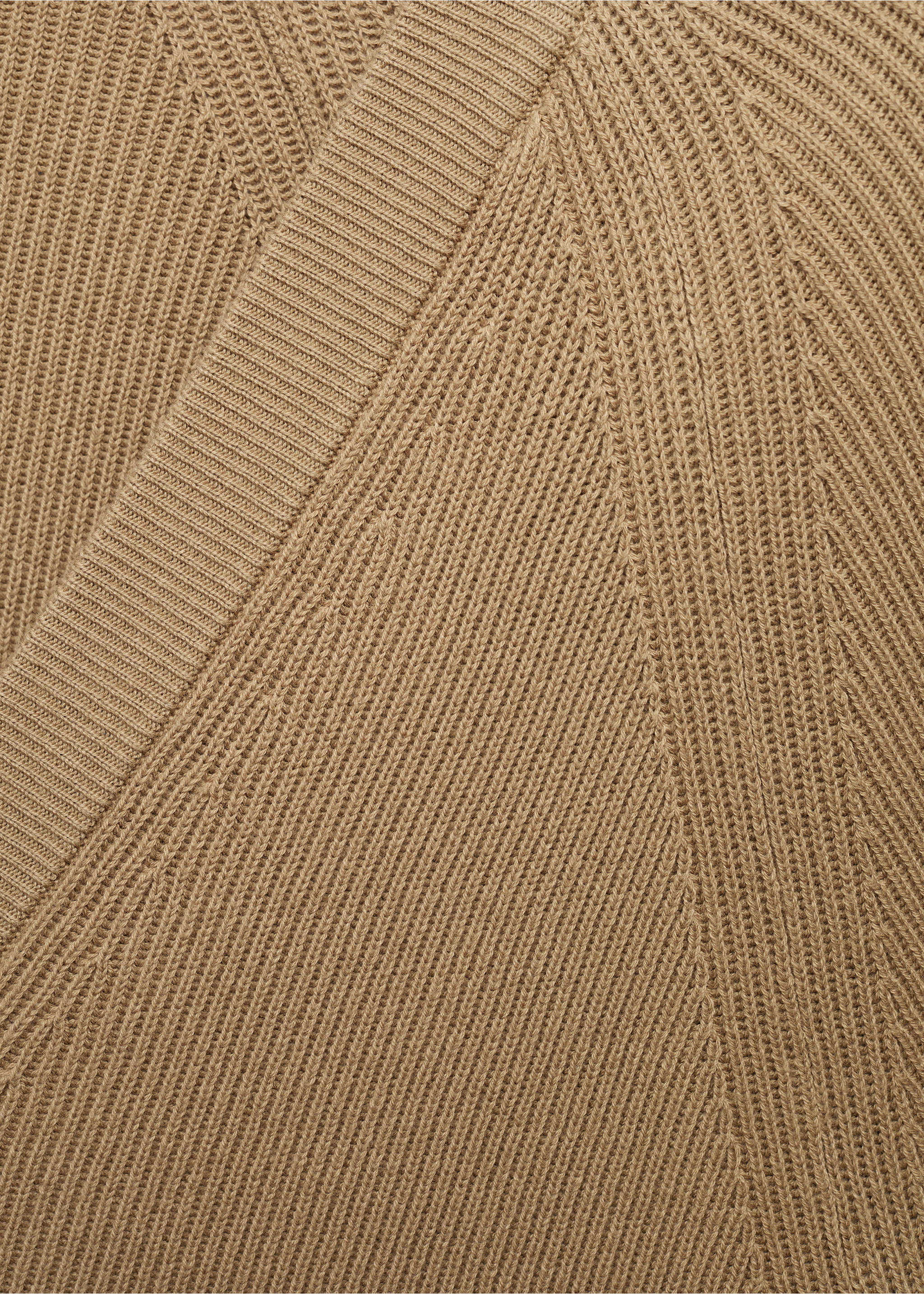 Ribbed knitted cardigan with buttons - Details of the article 0, Beige. Ref: 17035974-00.