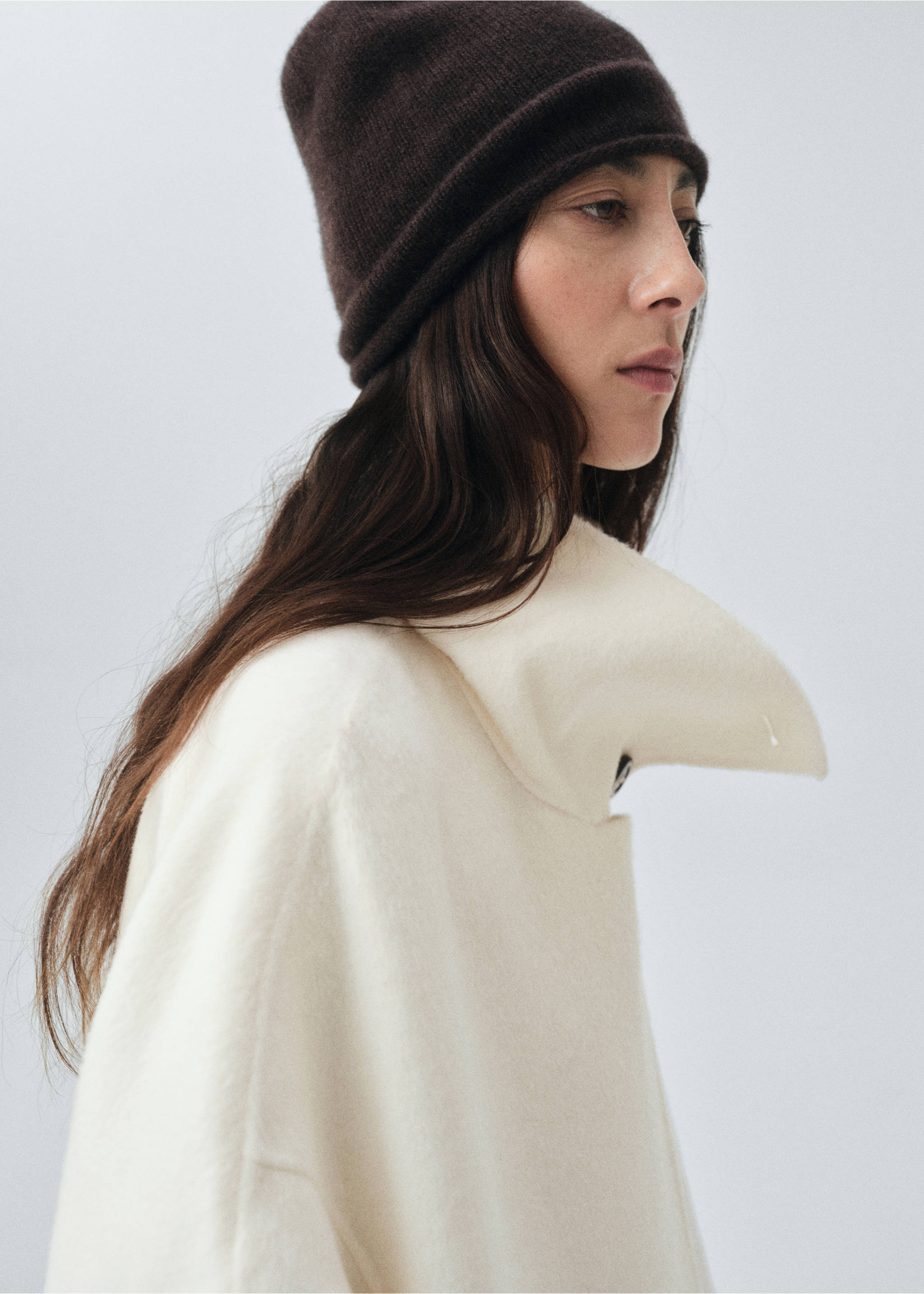 100% cashmere beanie - General plane, Chocolate. Ref: 17035976-00.