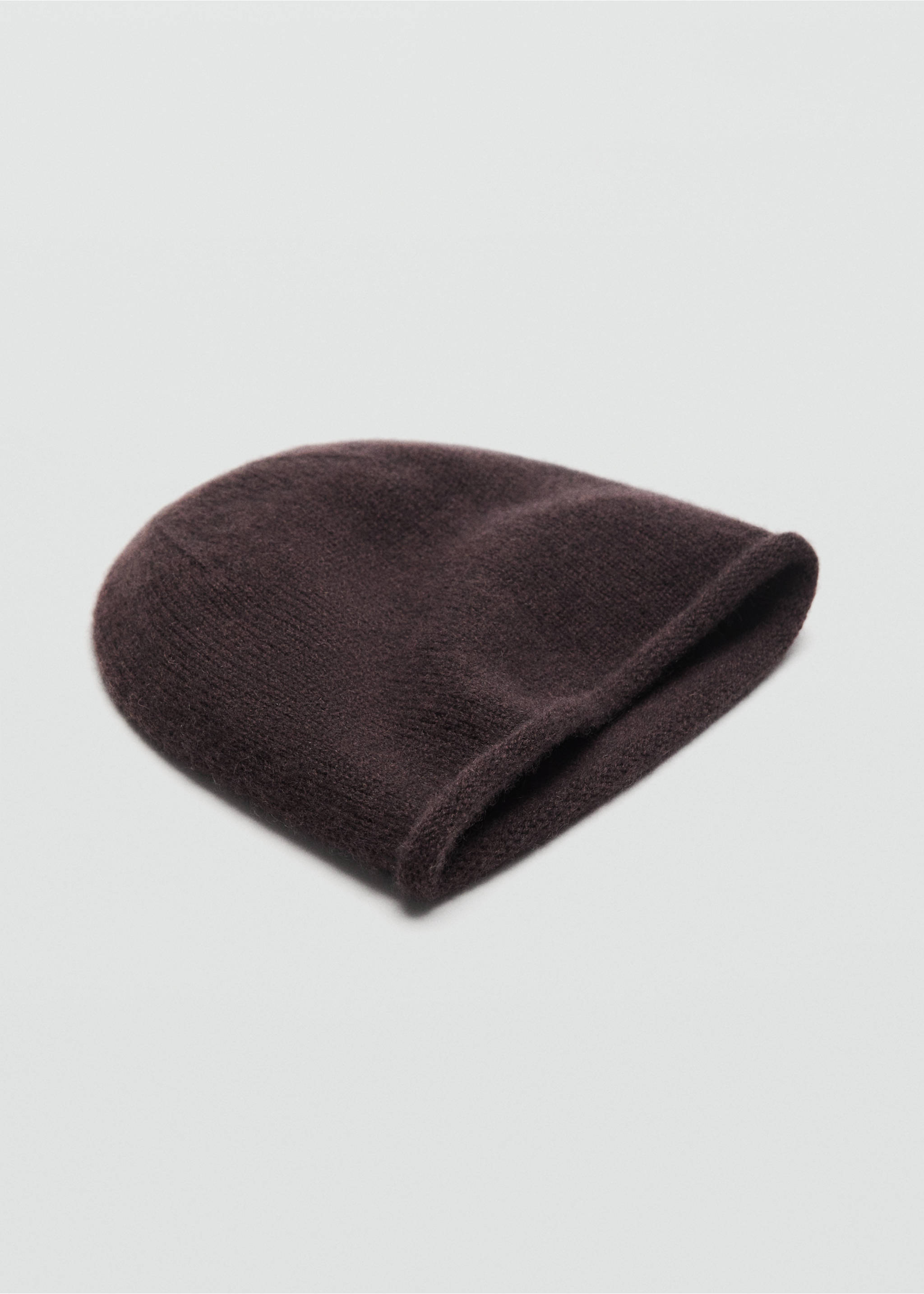 100% cashmere beanie - Medium plane, Chocolate. Ref: 17035976-00.