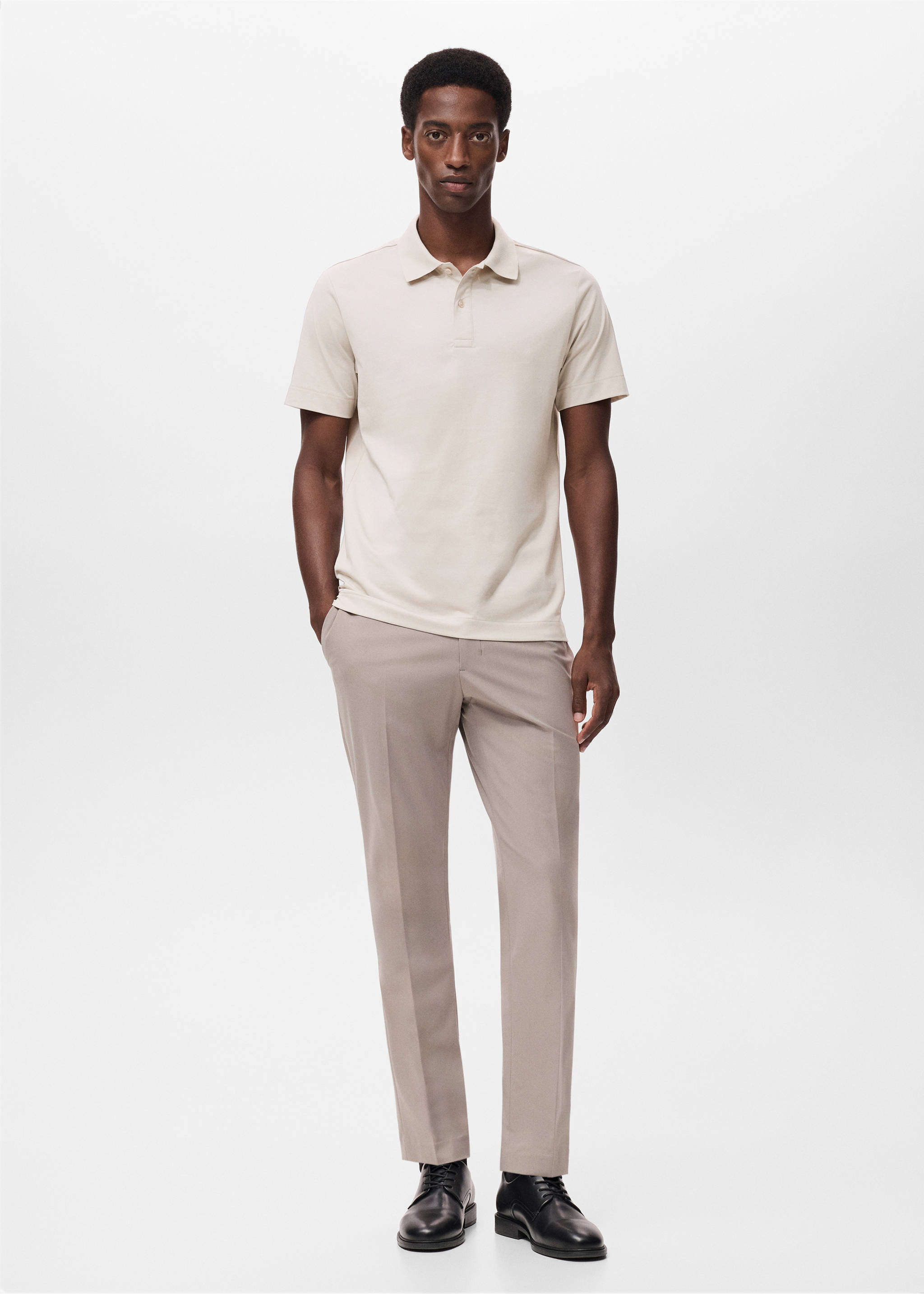 Polo slim-fit Thermolite® - Plan général, Gris glacé. Ref: 17035977-00.