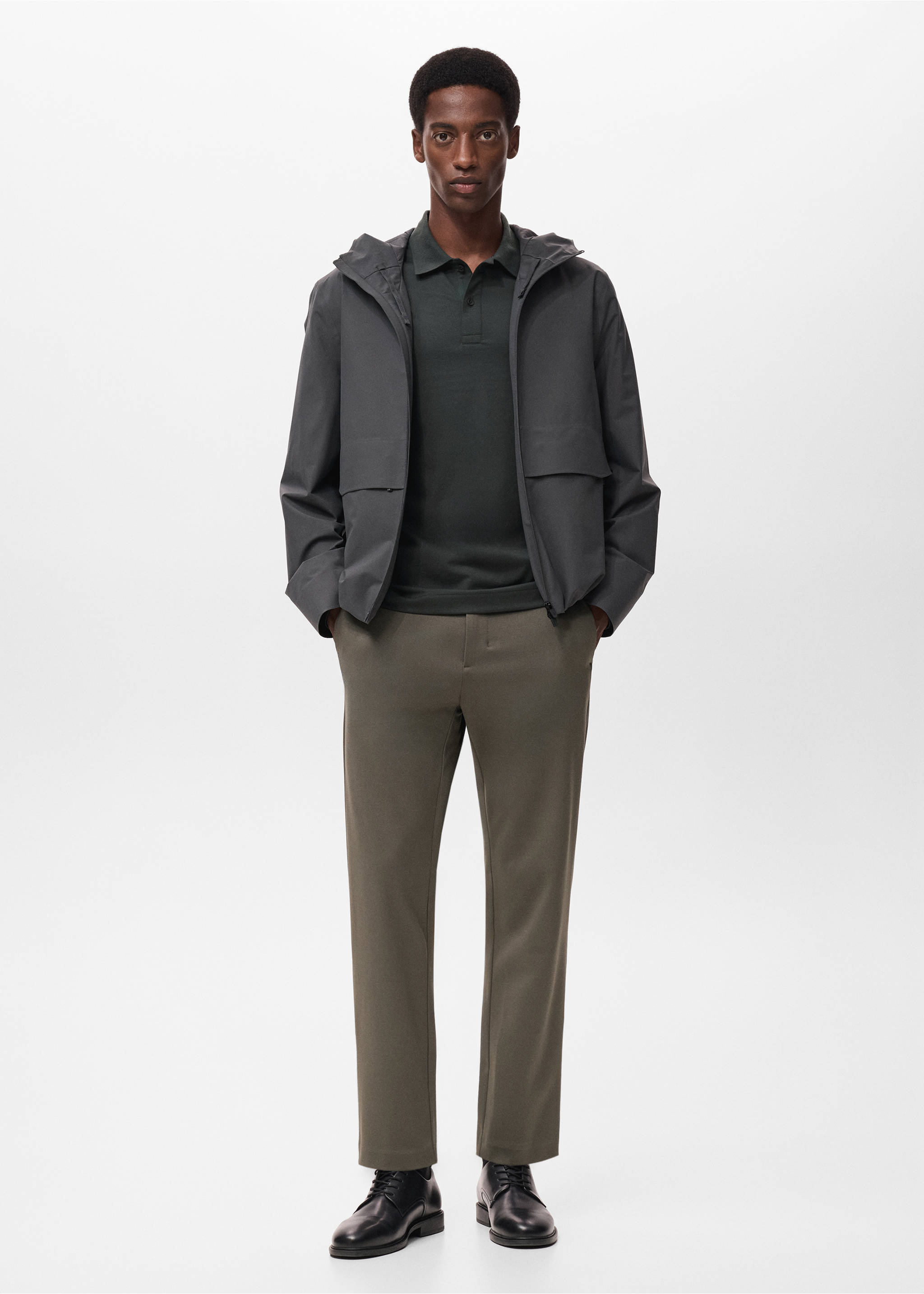 Slim-fit Thermolite® polo shirt - General plane, Dark Green. Ref: 17035977-00.