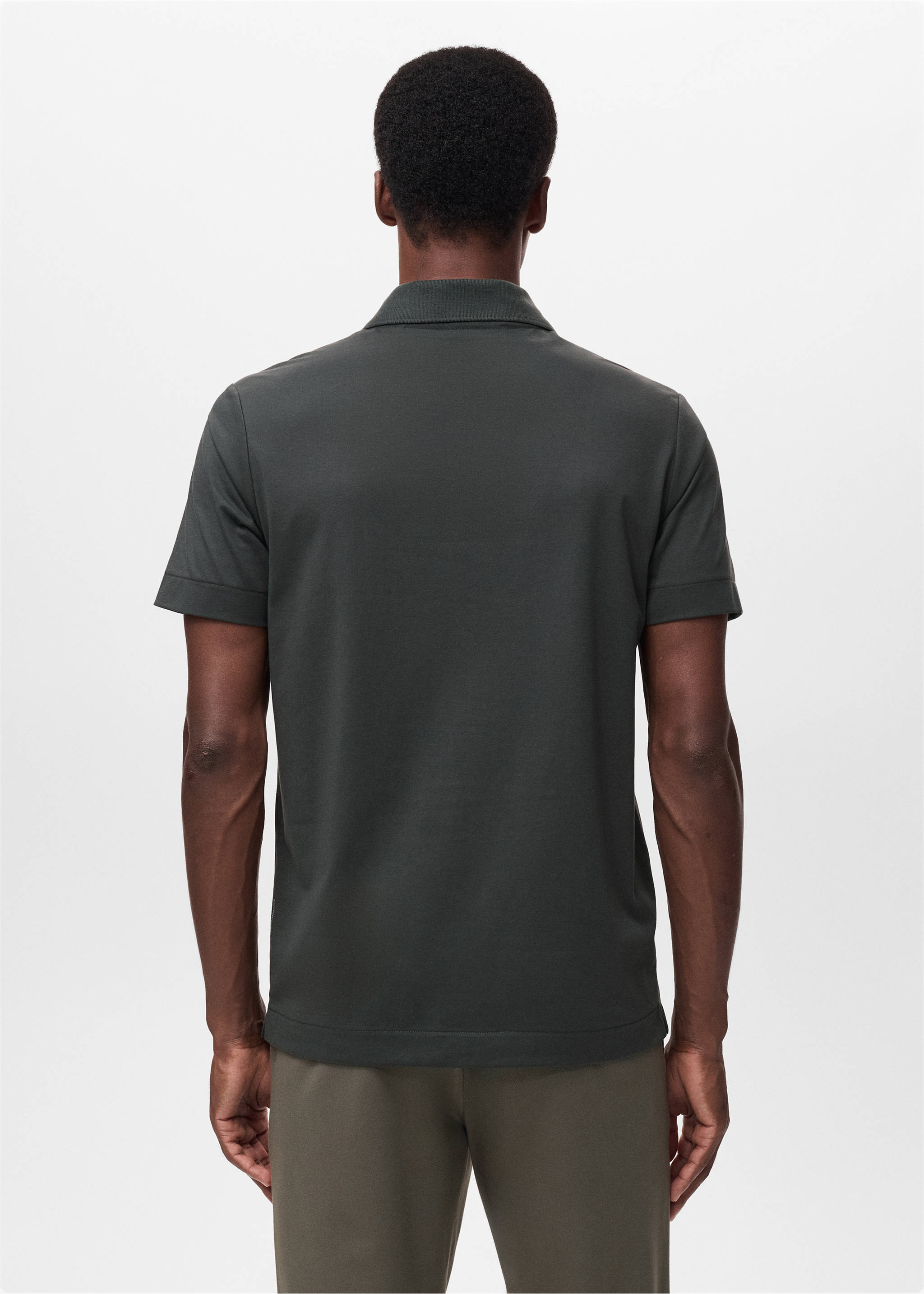 Slim-fit Thermolite® polo shirt - Reverse of the article, Dark Green. Ref: 17035977-00.