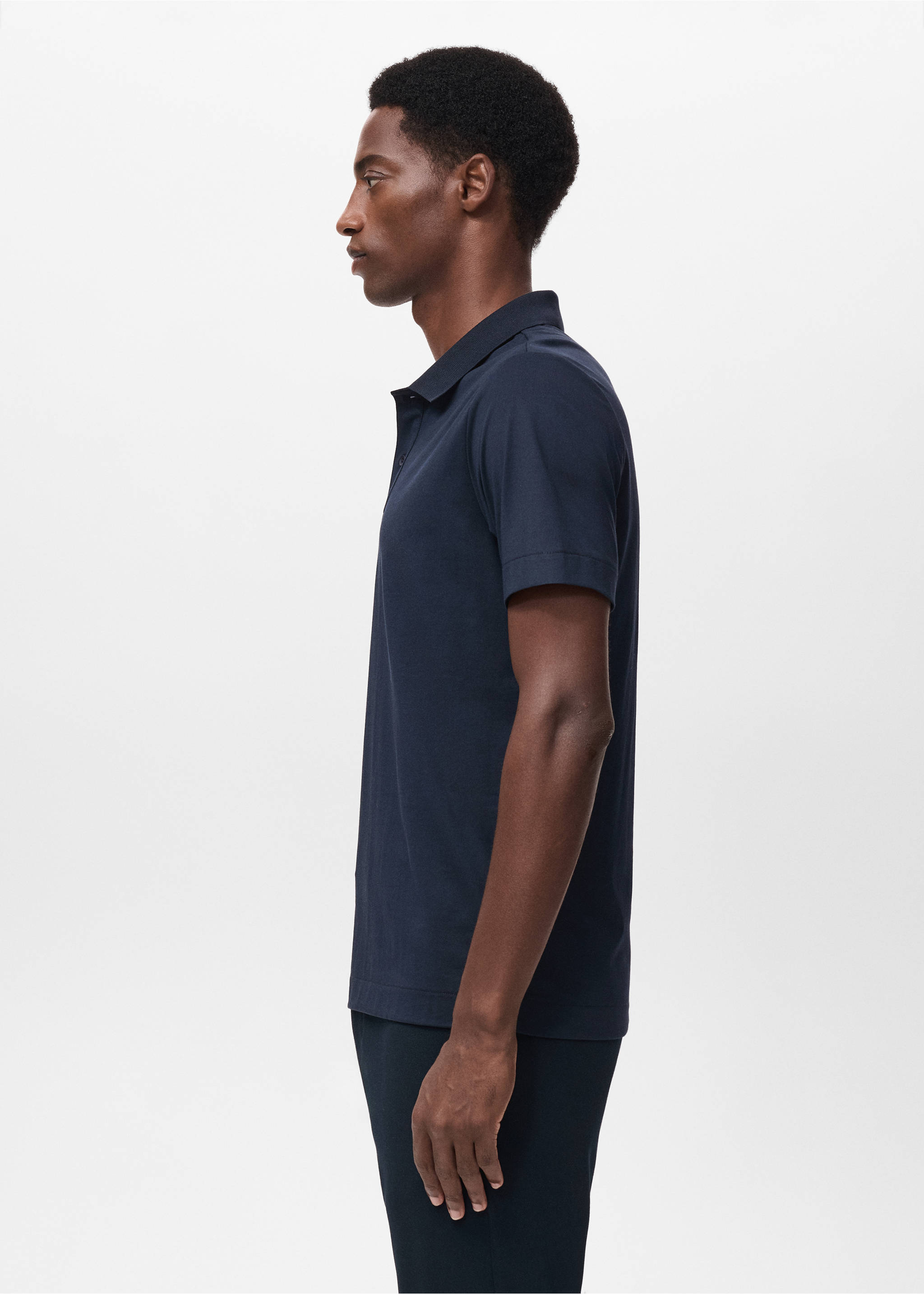 Slim-fit Thermolite® polo shirt - Details of the article 2, Navy. Ref: 17035977-00.