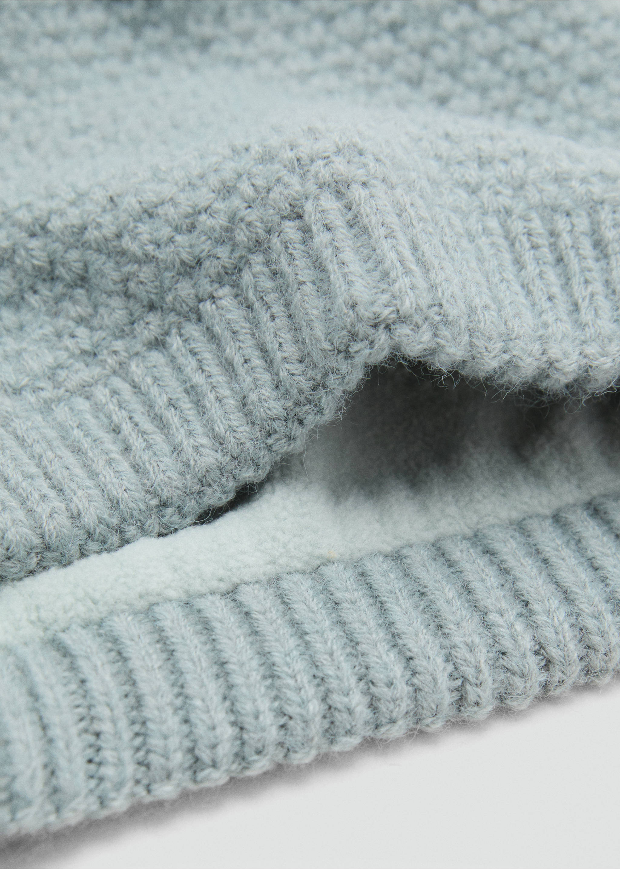 Knit scarf - Medium plane, Aqua Green. Ref: 17035987-00.