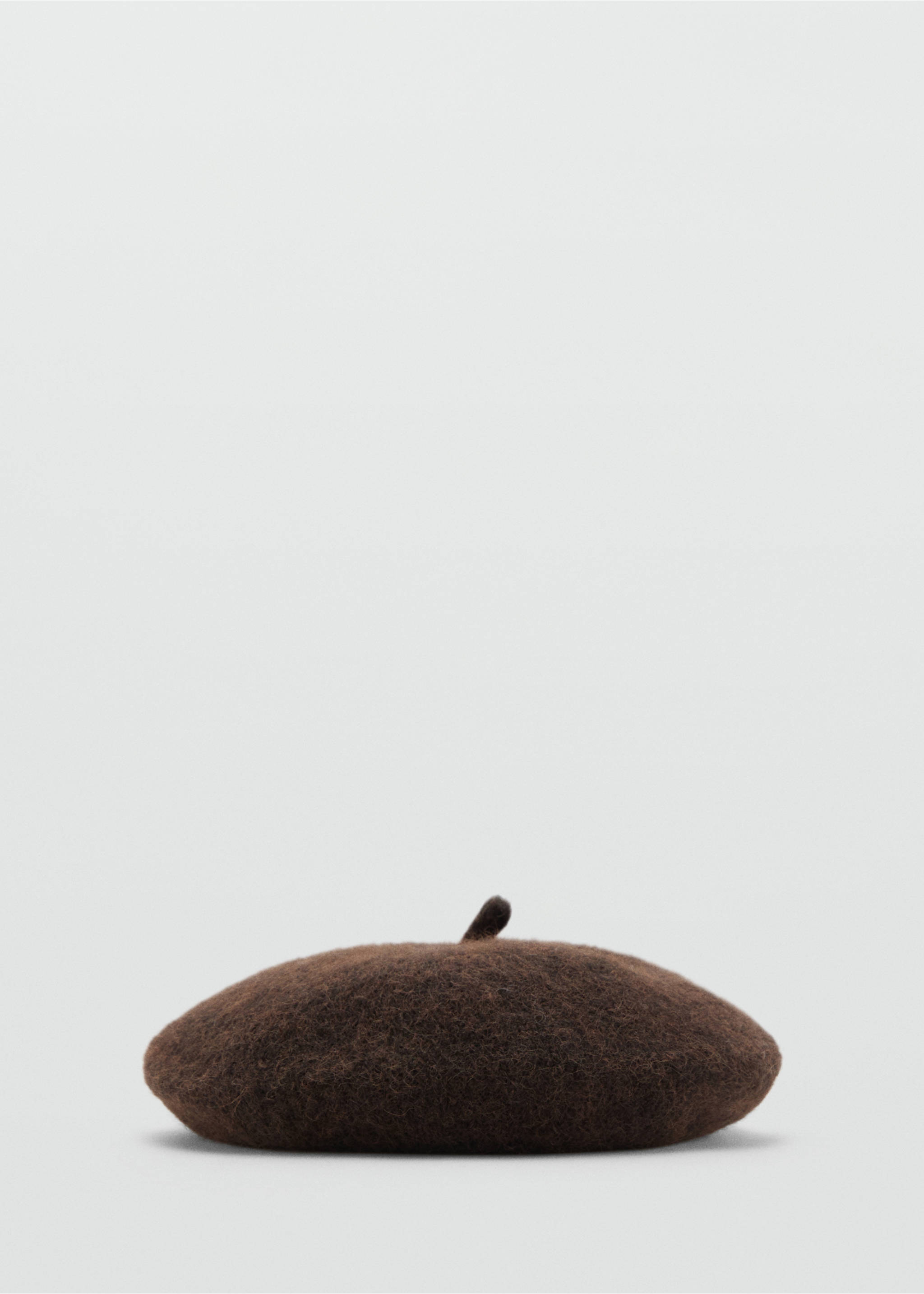 Striped beret - Article without model, Chocolate. Ref: 17035989-00.