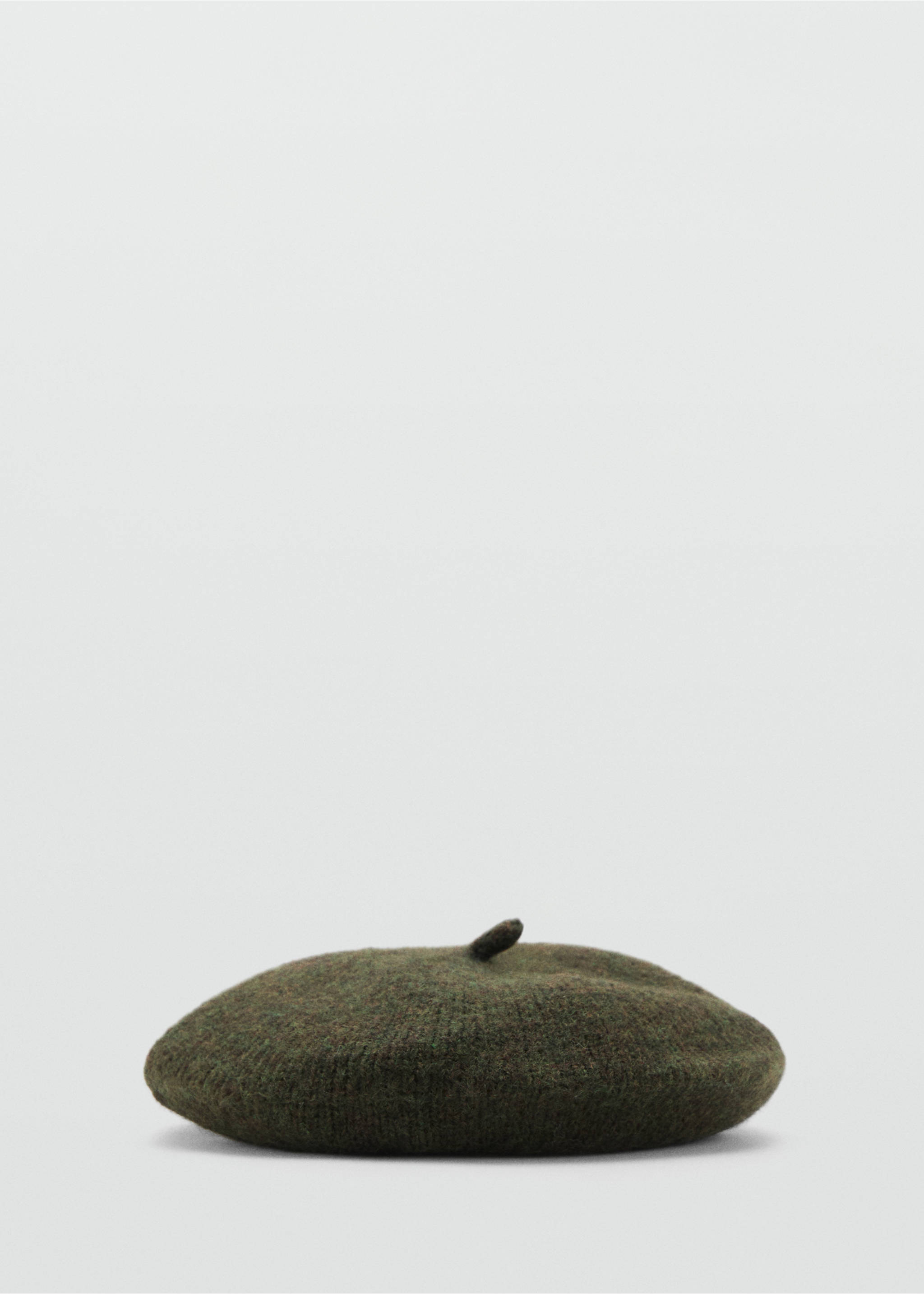 Striped beret - Article without model, Medium Green. Ref: 17035989-00.