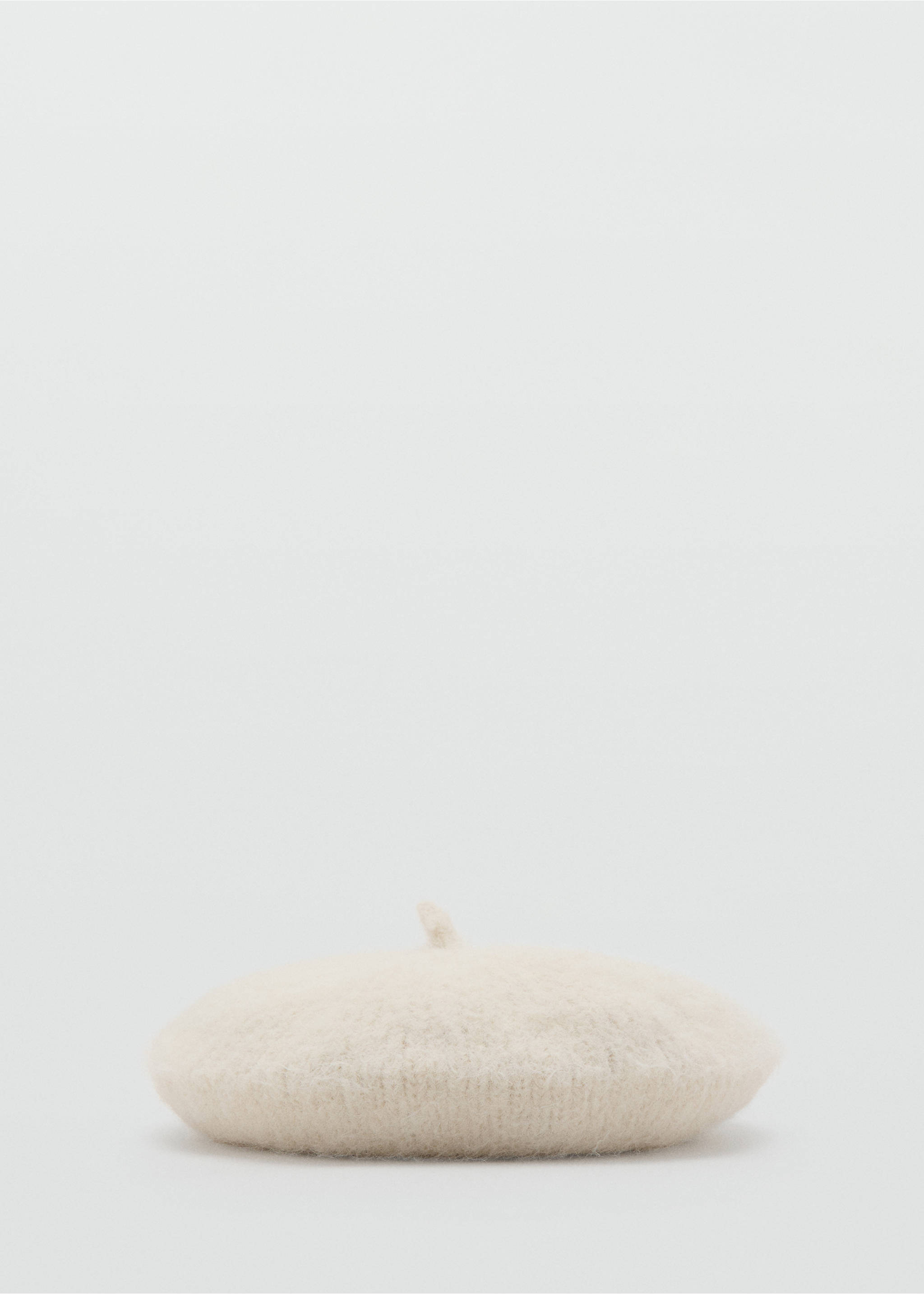 Wool-blend beret - Article without model, Ecru. Ref: 17035990-00.