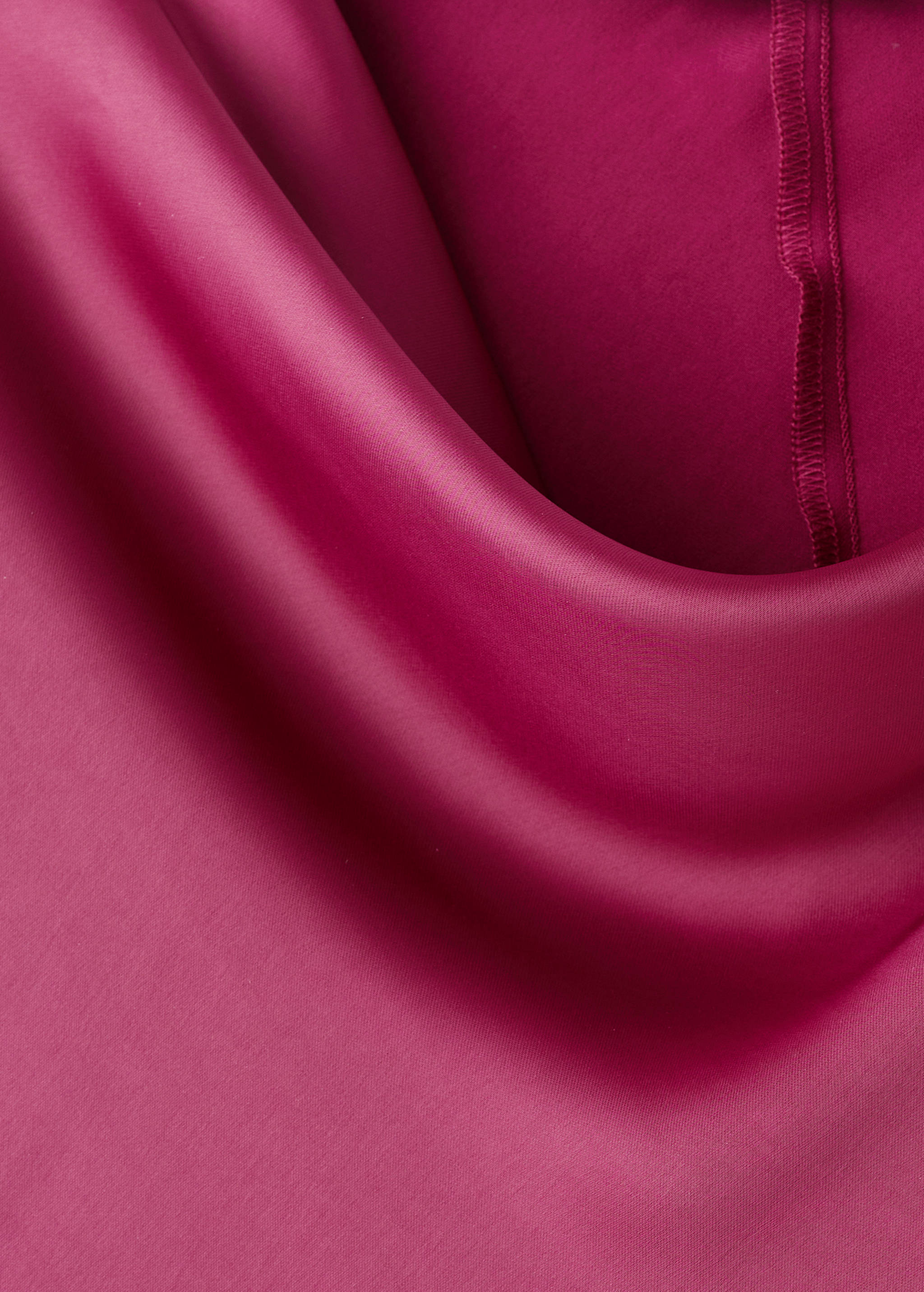 Flared-sleeve satin dress - Details of the article 8