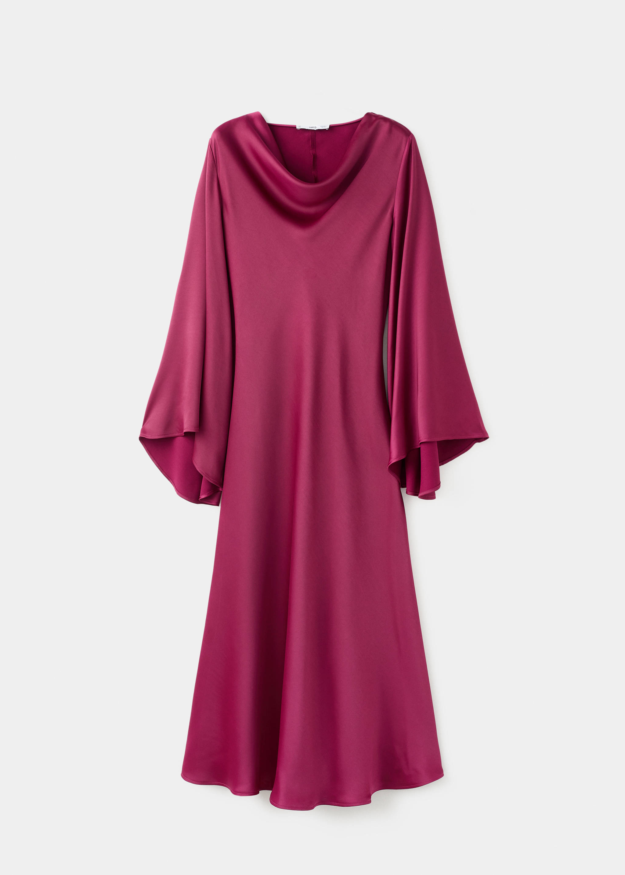 Vestito satinato maniche scampanate - Articolo senza modello